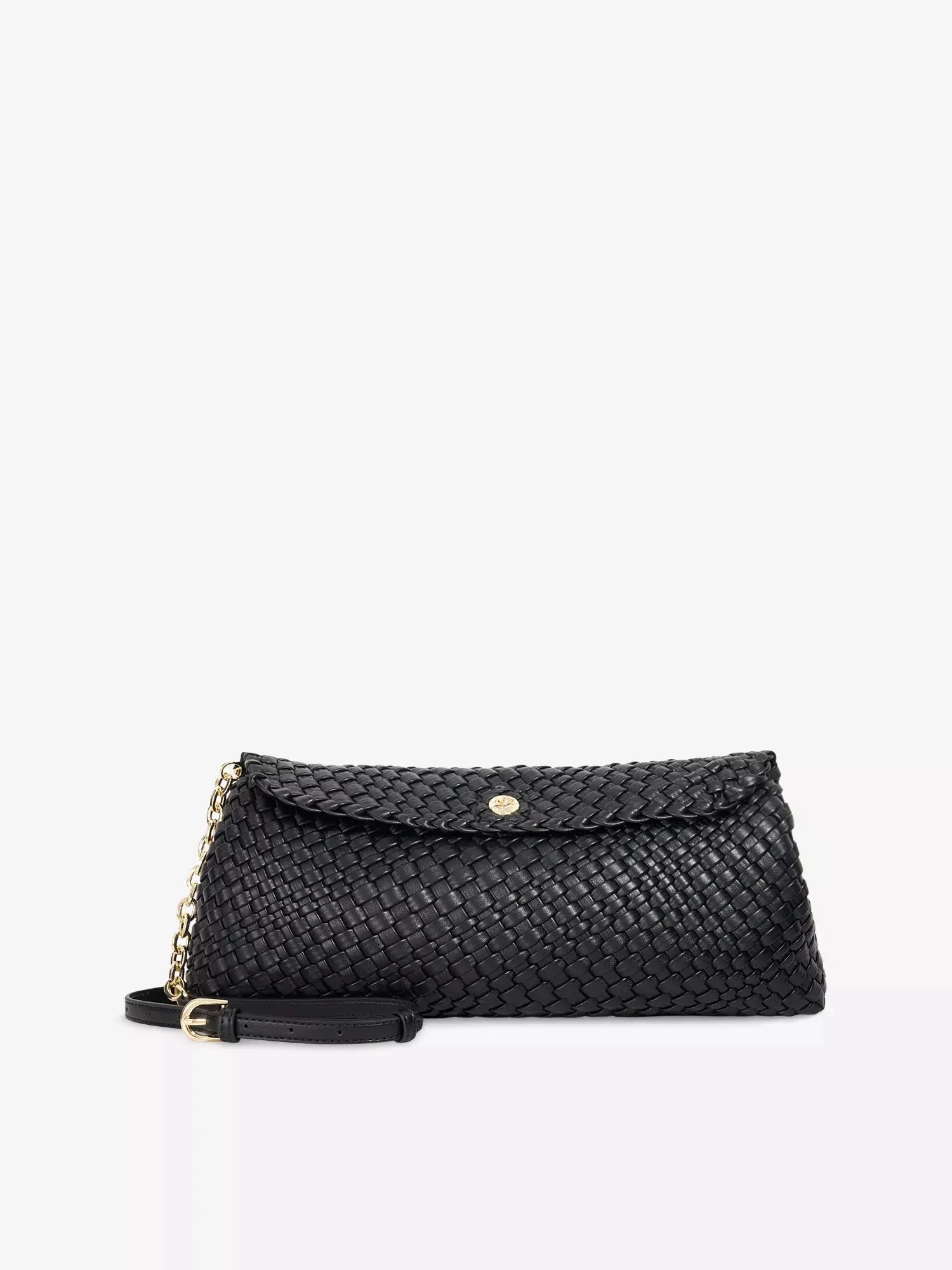 Encourage Woven Faux-Leather Clutch Bag Dune