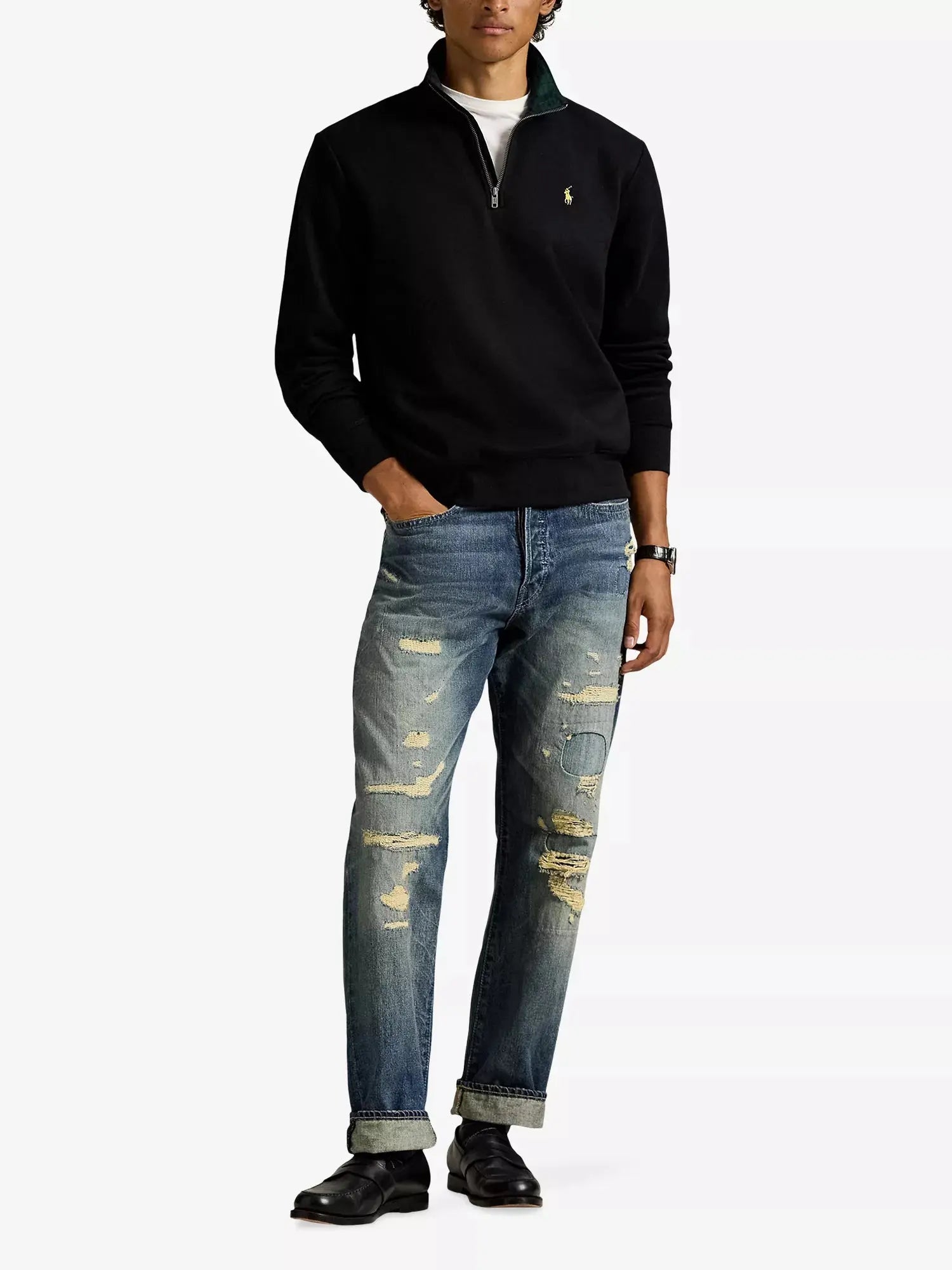 Men's Logo Half-Zip Cotton-Blend Sweatshirt Polo Ralph Lauren