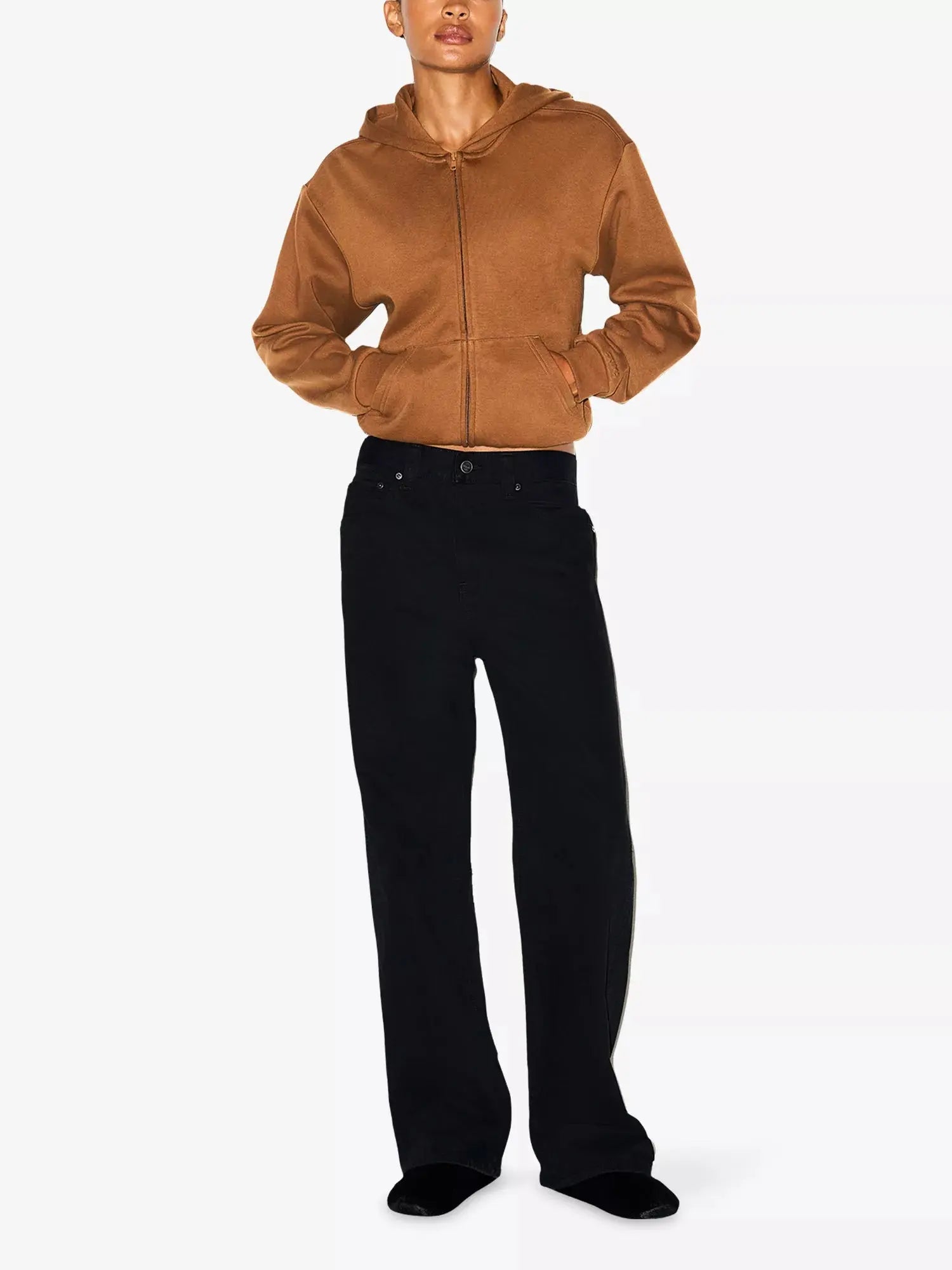 Women's Classic Zip-Up Cotton Fleece Hoody SKIMS