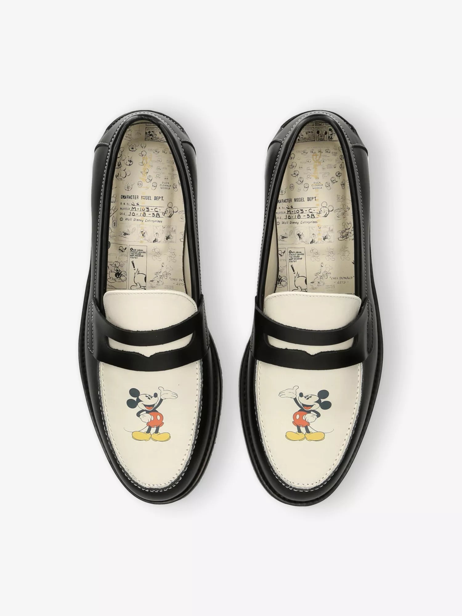 Men's Disney Micky Mouse Wilde Kiss Leather Loafers Duke & Dexter