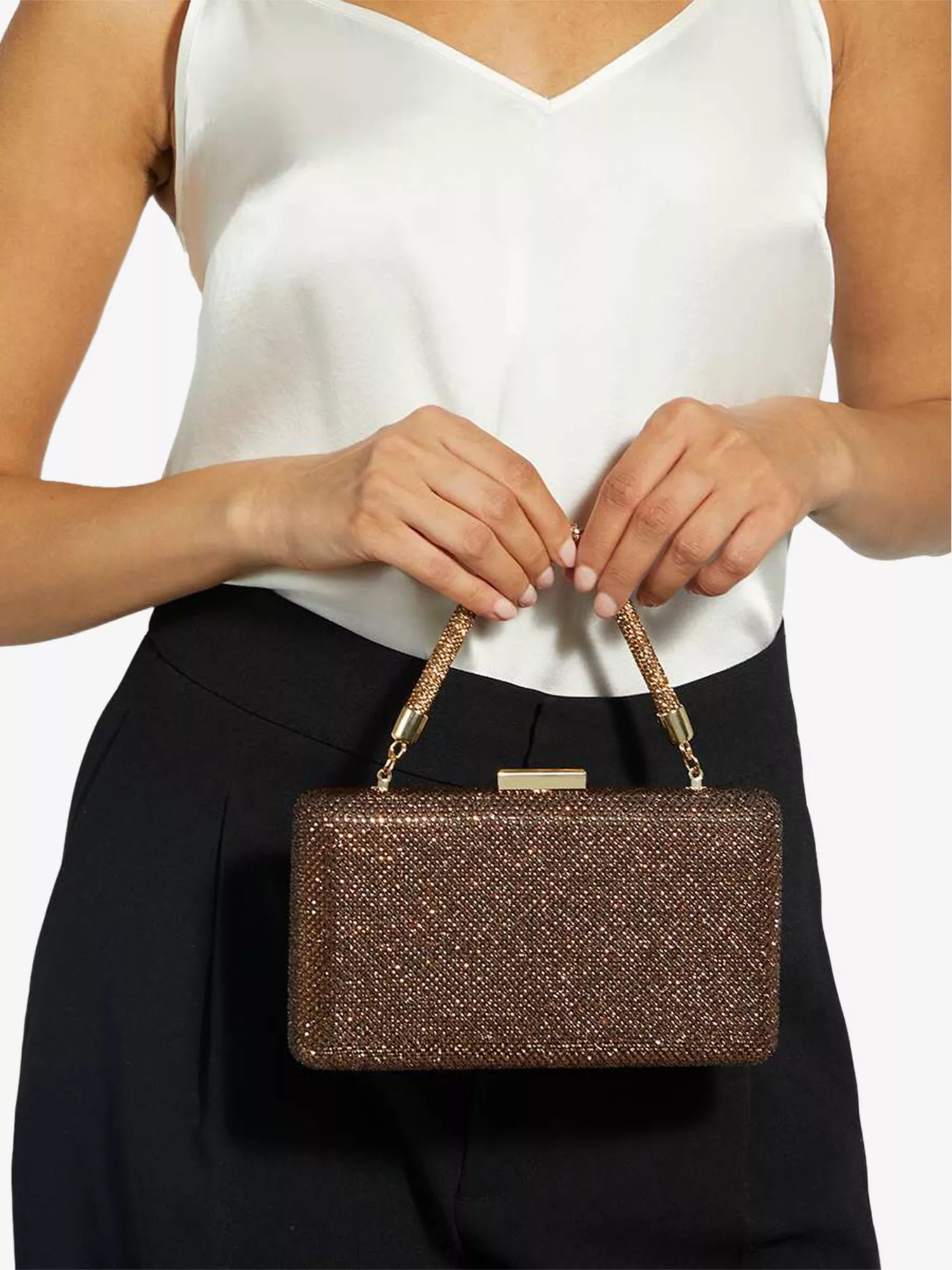 Beaut Metallic Woven Clutch Bag