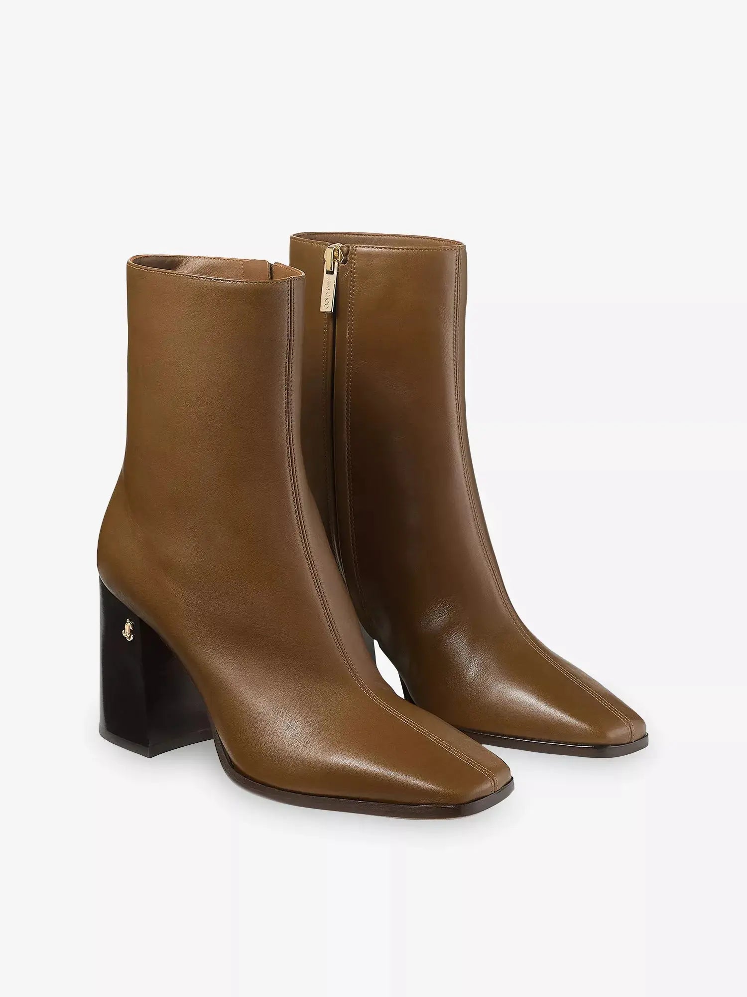 Women's Bryelle 85 Leather Heeled Ankle Boots Jimmy Choo