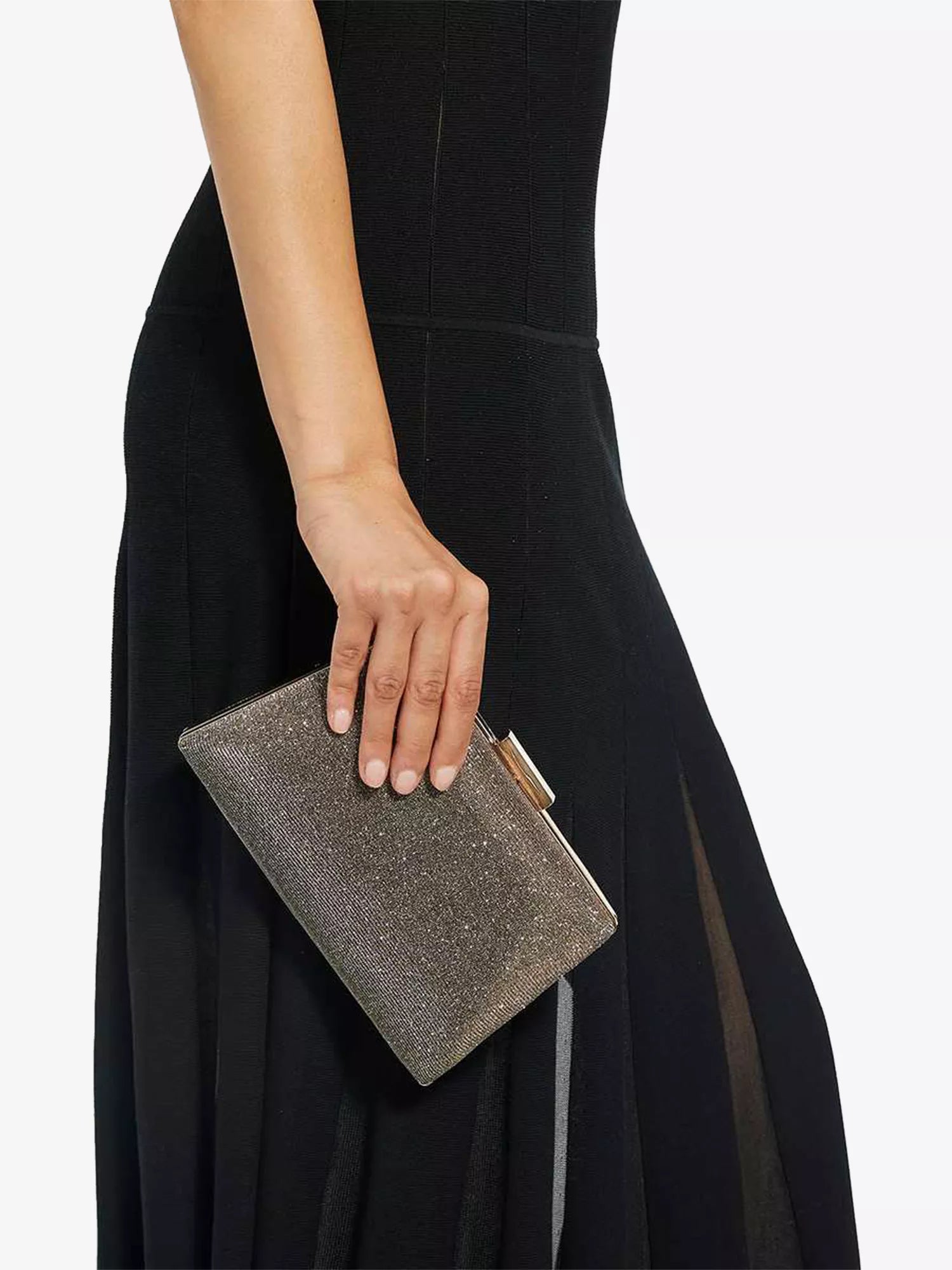 Bellaria Chain-Strap Woven Clutch Bag