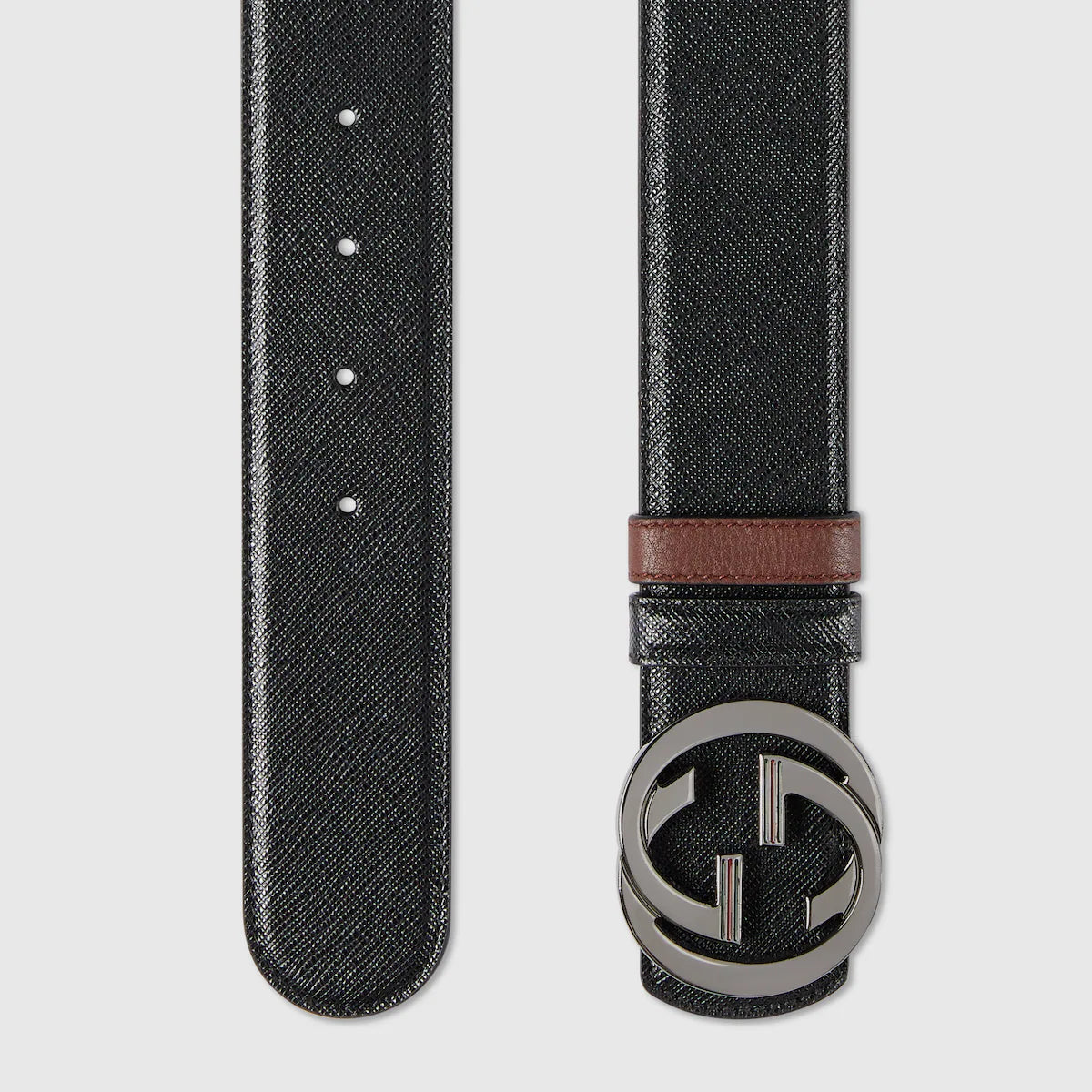 Men's Reversible belt with Interlocking G buckle 4cm width Gucci