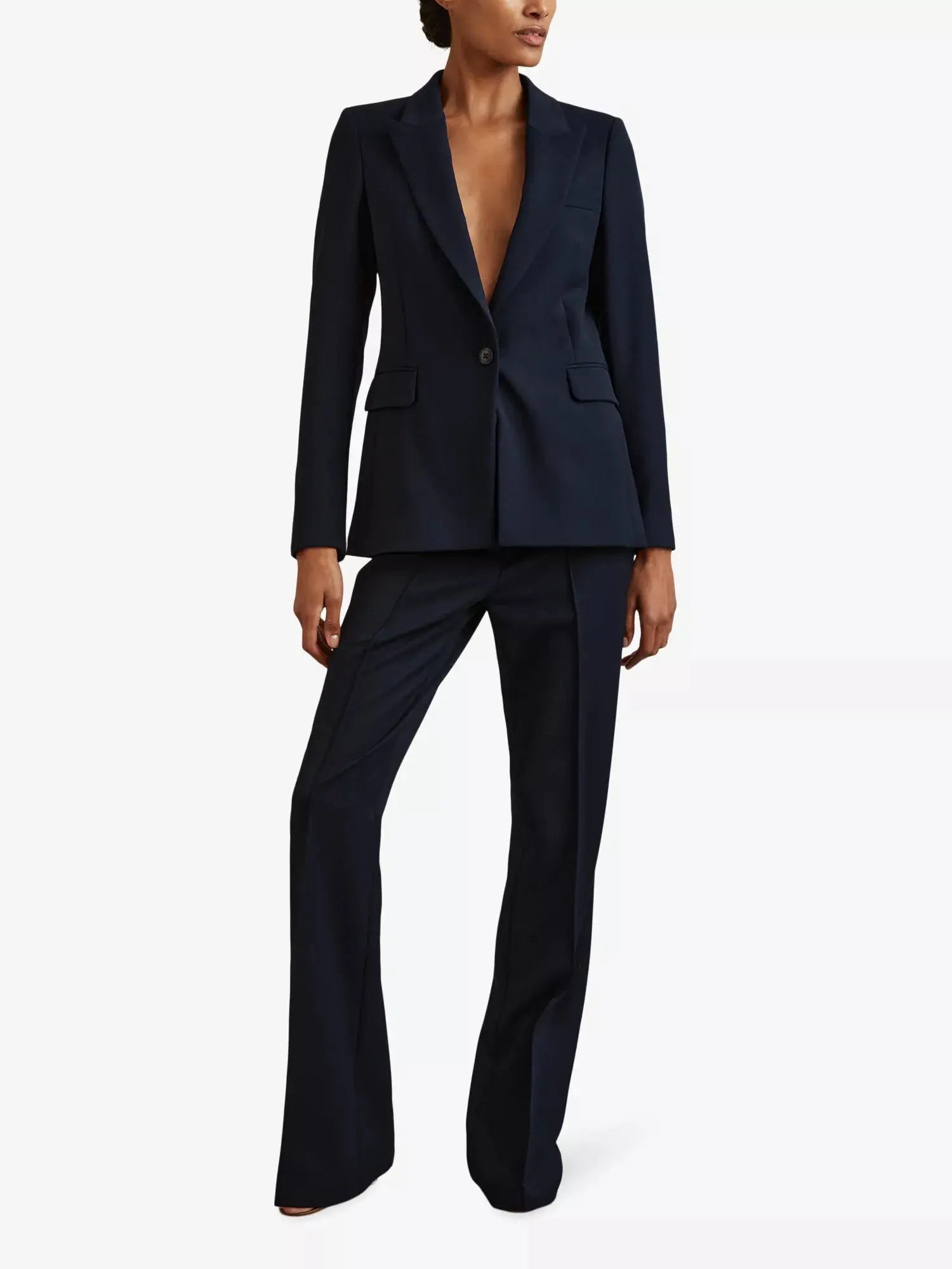 Women's Gabi single-breasted stretch-woven blazer Reiss
