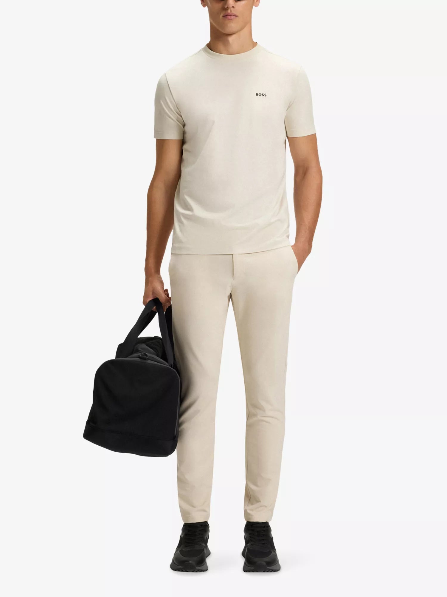 Brand-Embossed Short-Sleeved Stretch-Cotton T-Shirt