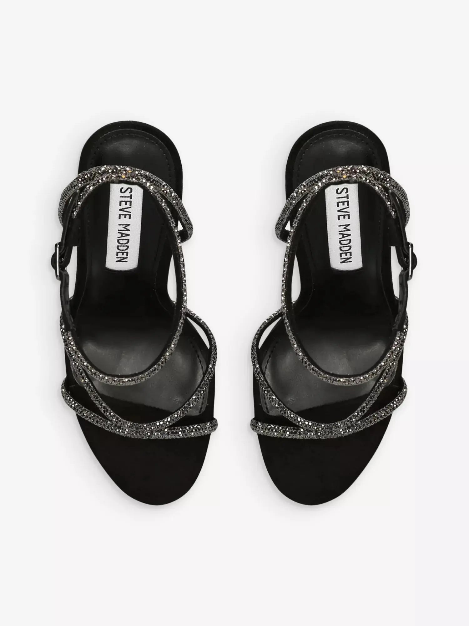 Women's Bryanna rhinestone-embellished stiletto-heel woven sandals Steve Madden