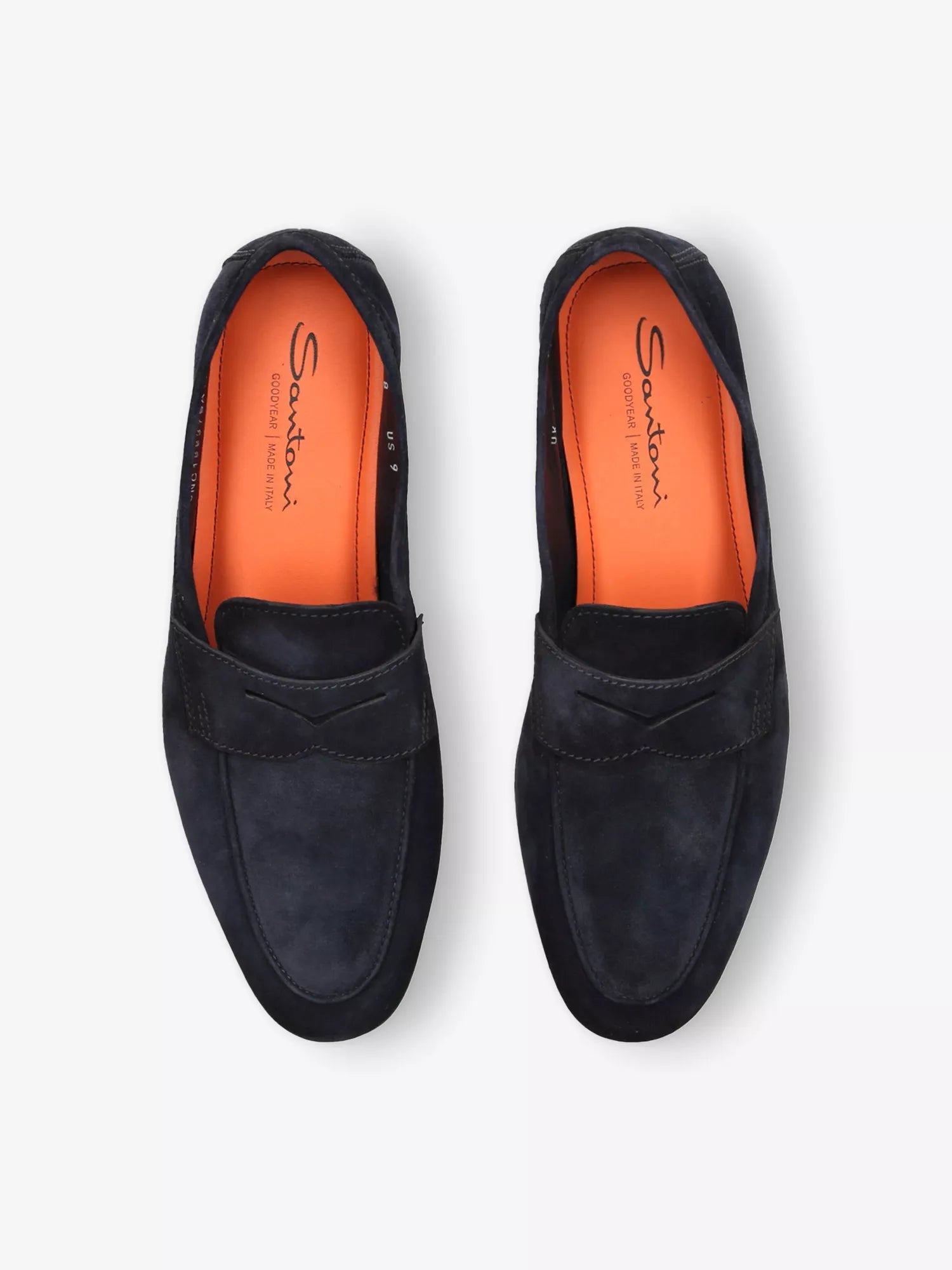 Men's Carlo Suede Penny Loafers Santoni