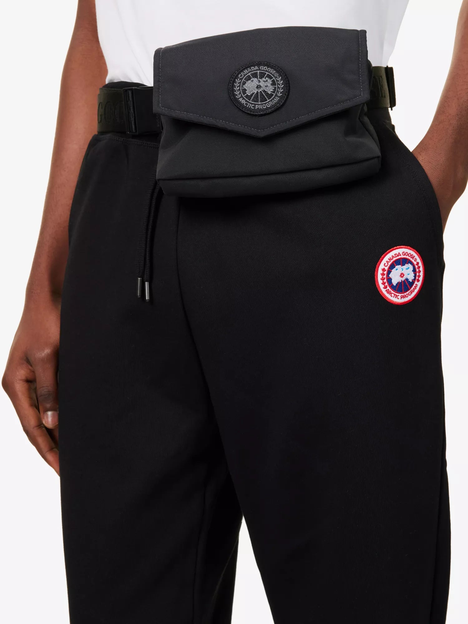 Brand-embroidered mini shell bag