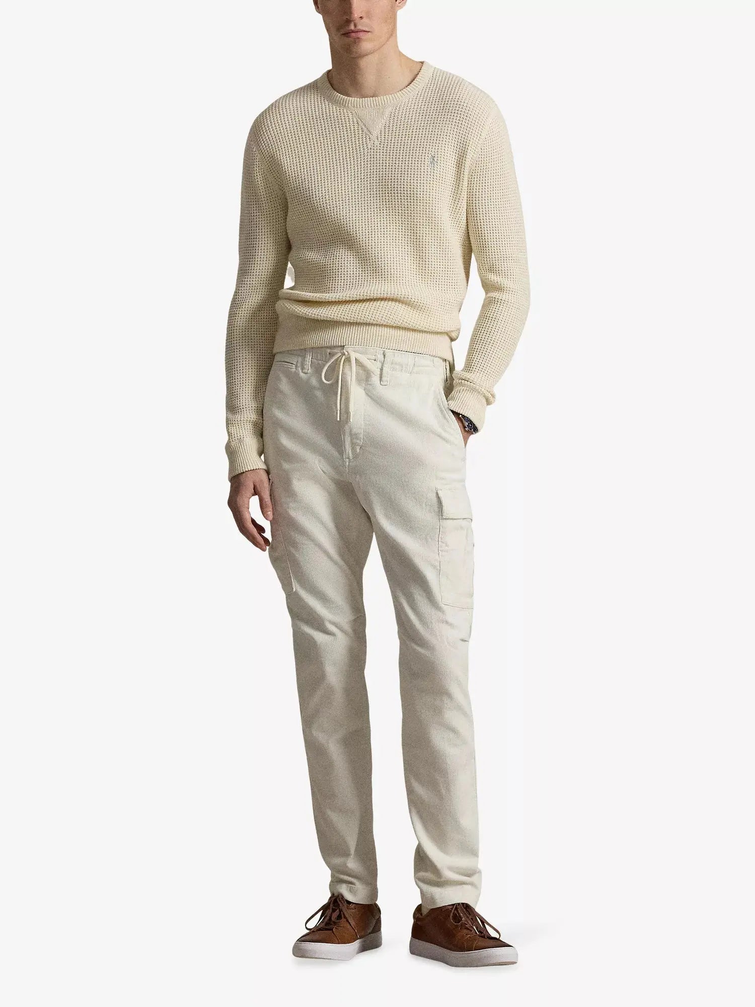 Men's Waffle Logo-Embroidered Cotton and Wool-Blend Jumper Polo Ralph Lauren