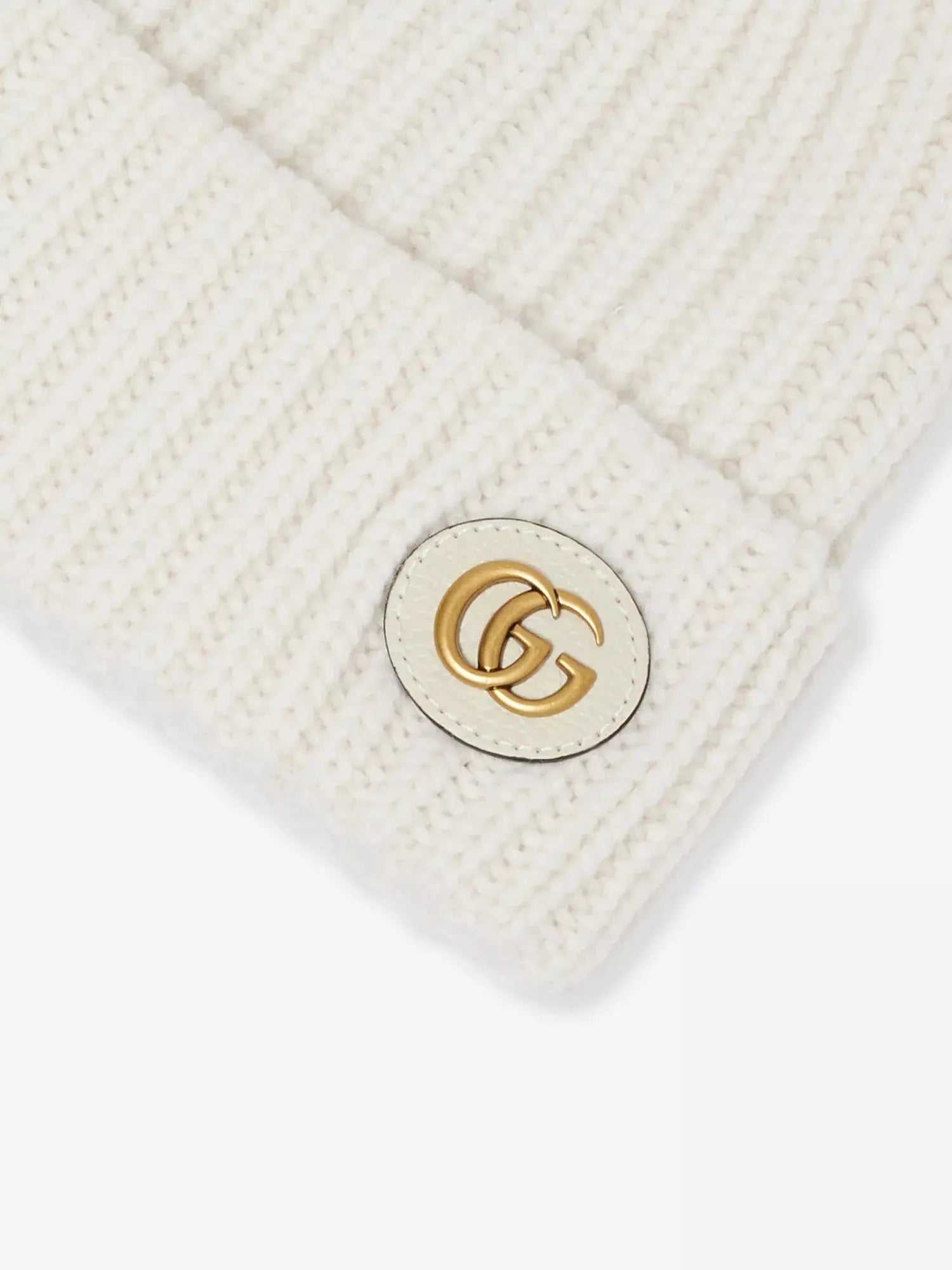 Women's Double G Ribbed Wool-Blend Knitted Beanie Hat Gucci