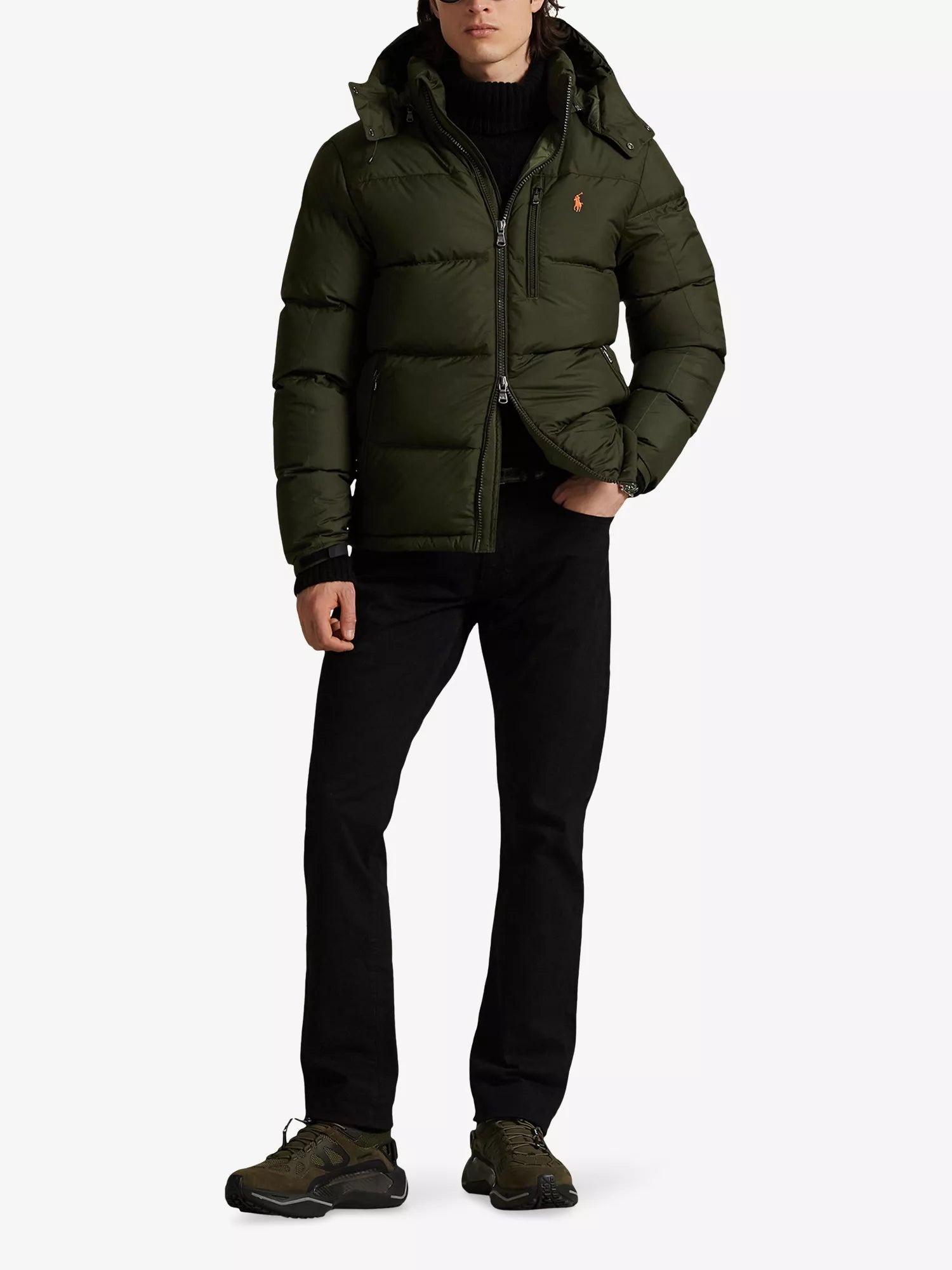 Brand-Embroidered Padded Shell-Down Puffer Jacket