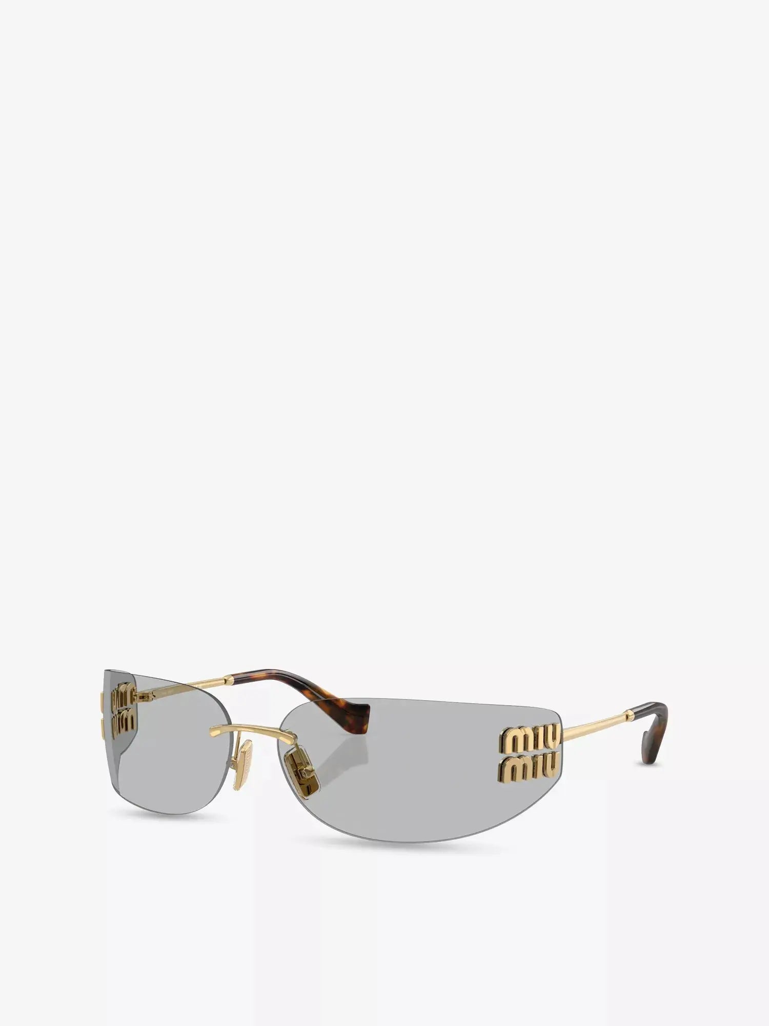 Women's MU A51S Square-Frame Metal Sunglasses Miu Miu