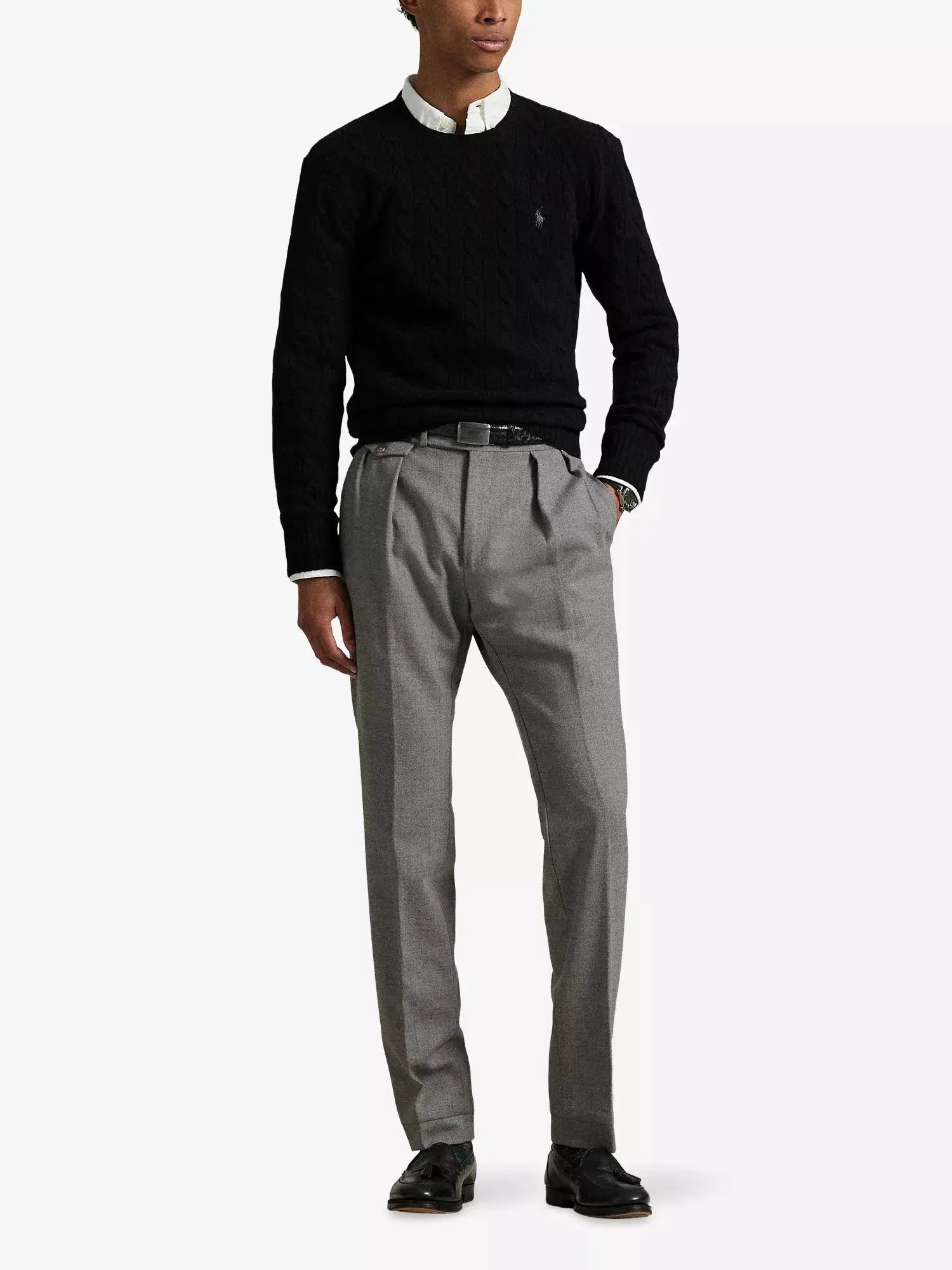 Men's Crewneck Cable-Knit Wool And Cashmere Jumper Polo Ralph Lauren
