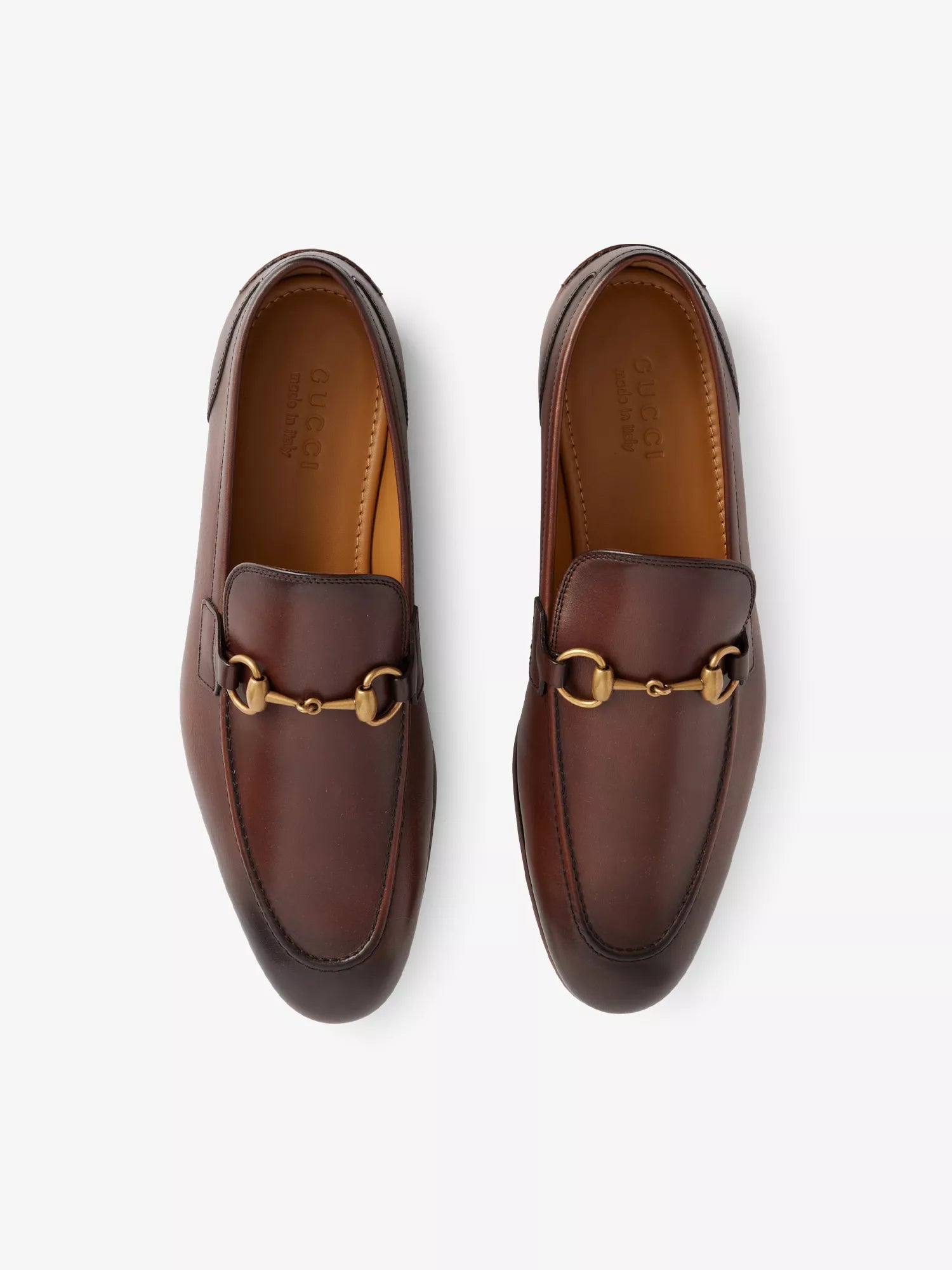 Men's Jordaan Horsebit-Embellished Leather Loafers Gucci