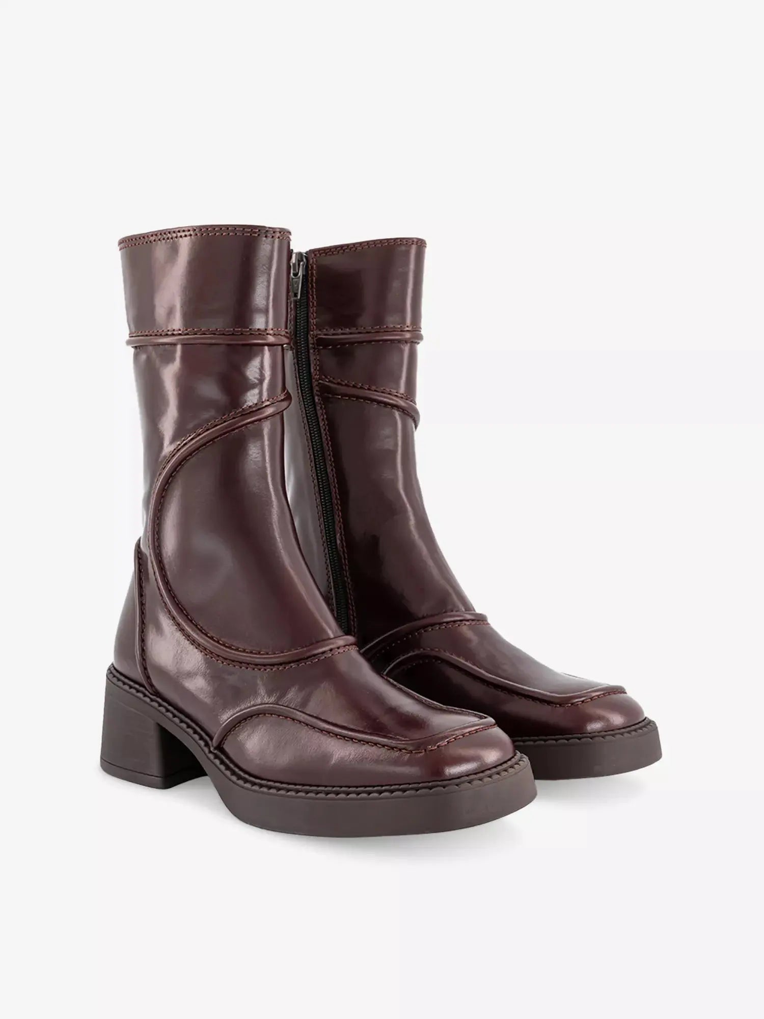 Women's Maelene Leather Ankle Boots Miista