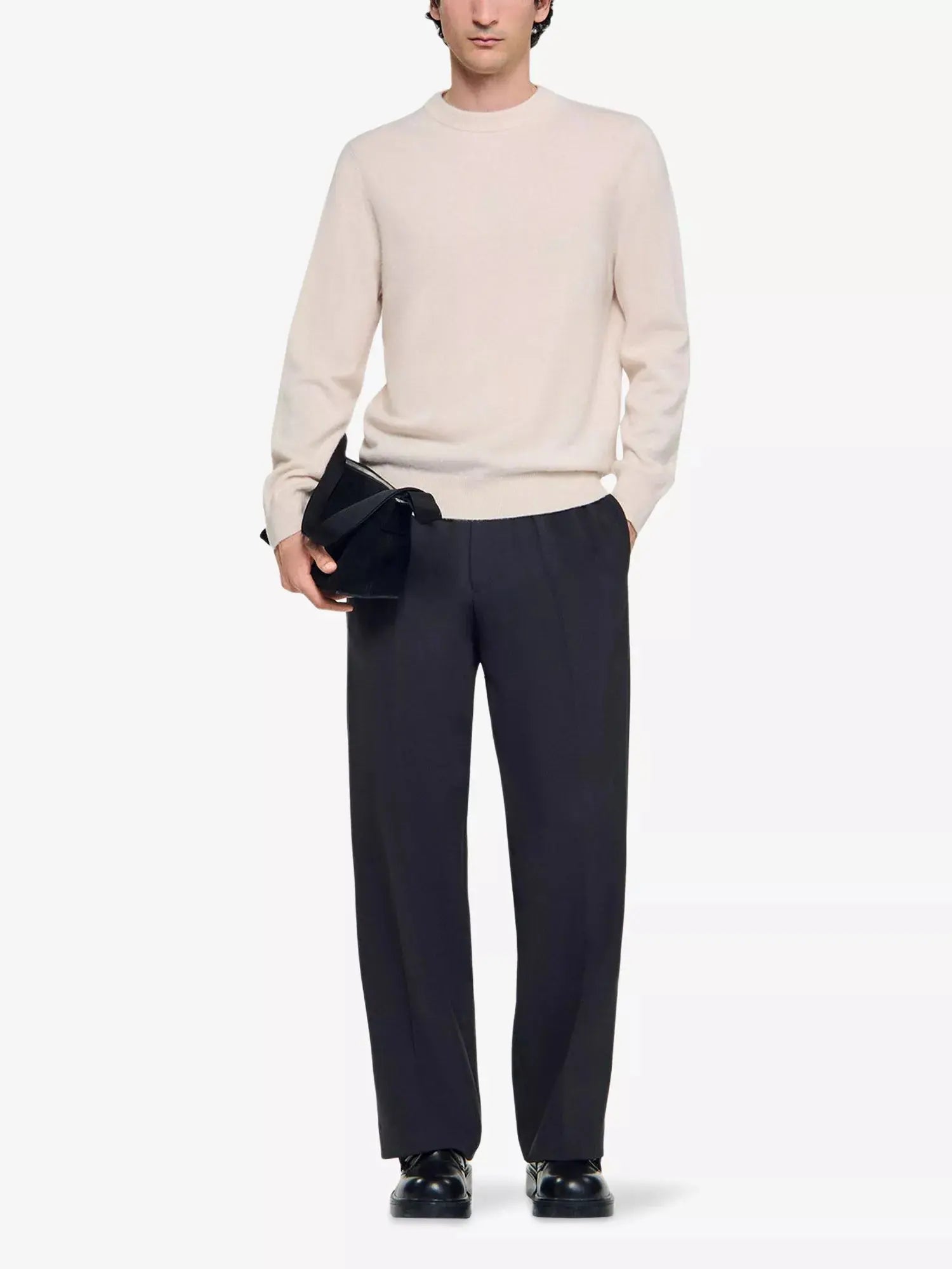 Men's Long-sleeve crewneck cashmere jumper Sandro