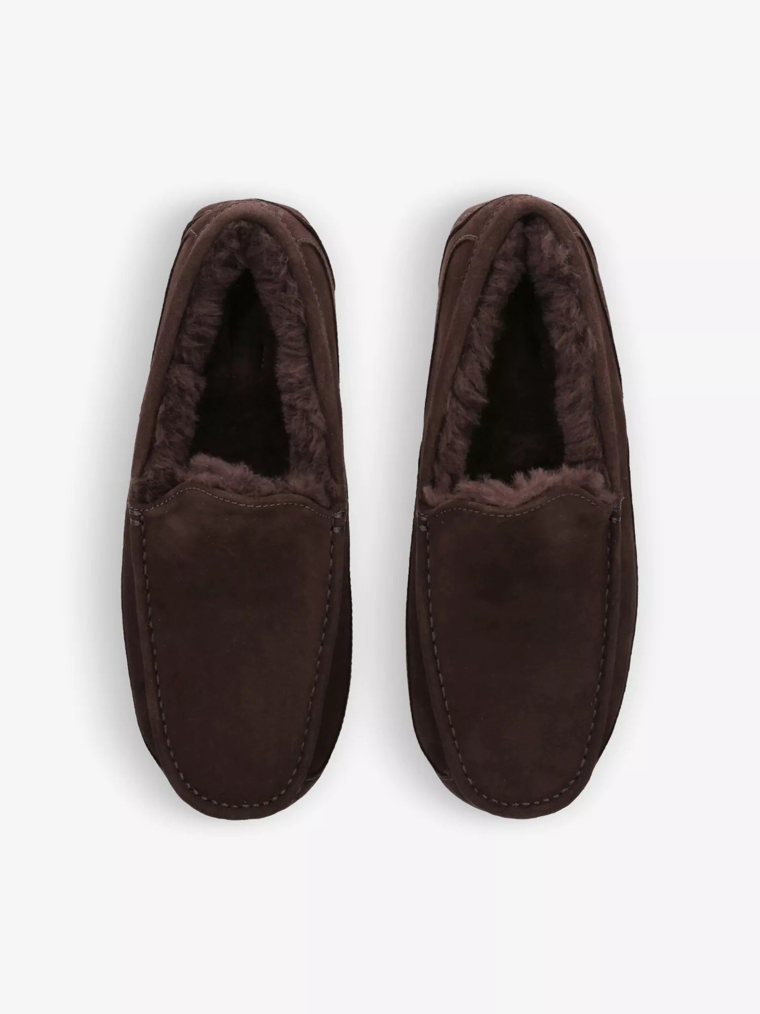 Ascot logo-embroidered suede and shearling slippers