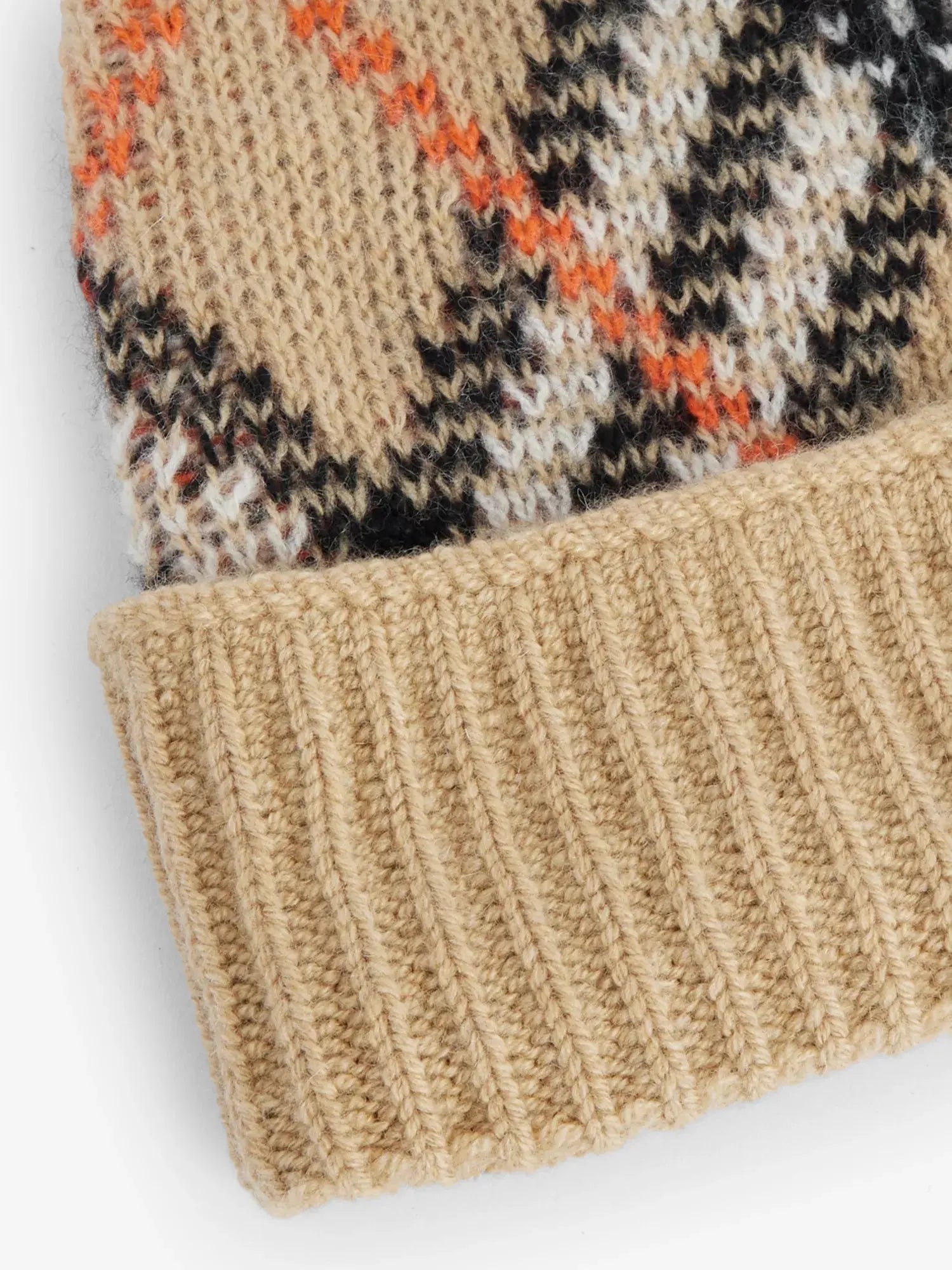 Women's Check-print ribbed cashmere-blend beanie Burberry