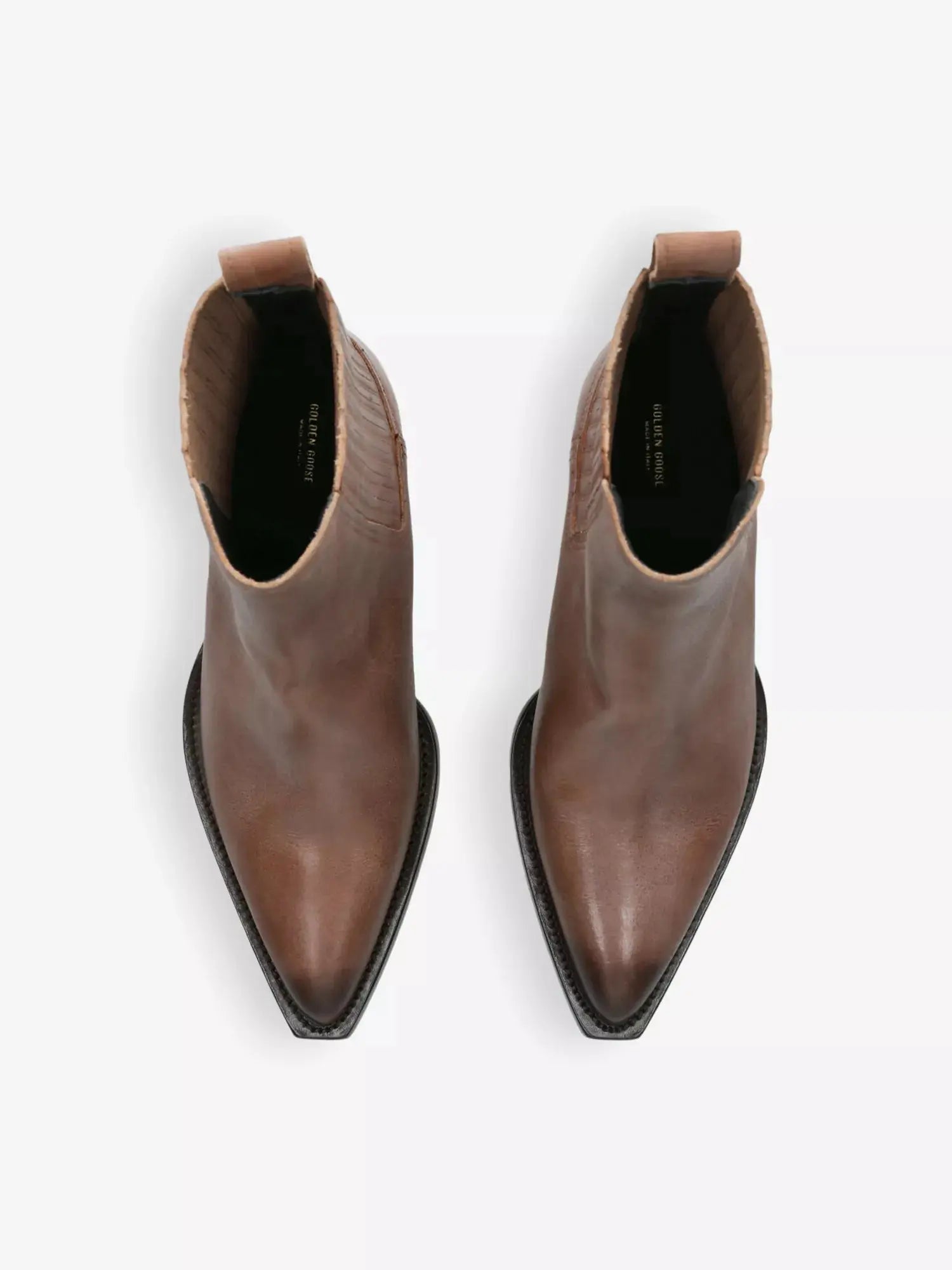 Women's Debbie Beatles leather block-heel ankle boots Golden Goose