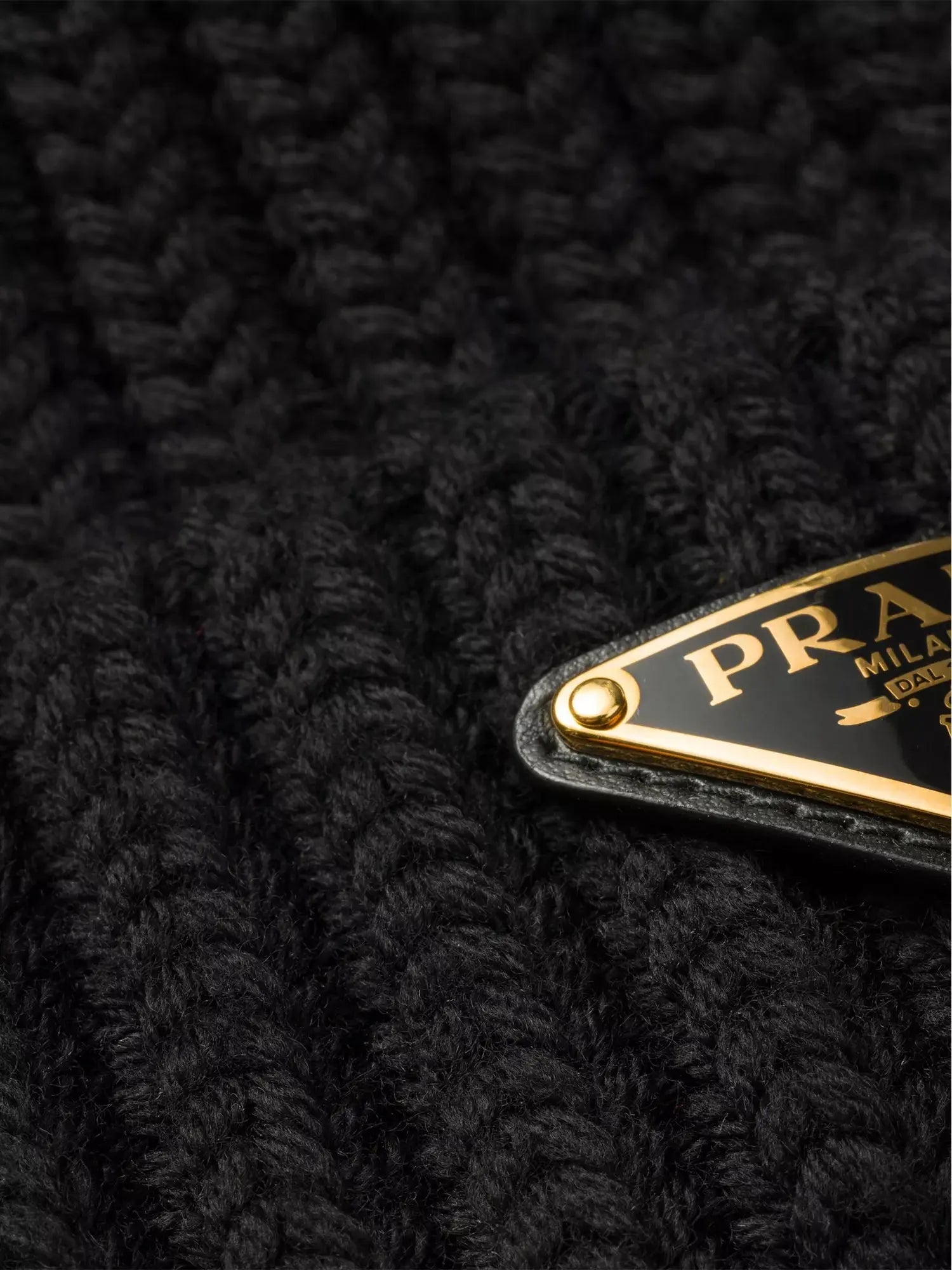 Women's Logo-Embellished Knitted Wool Beanie Prada