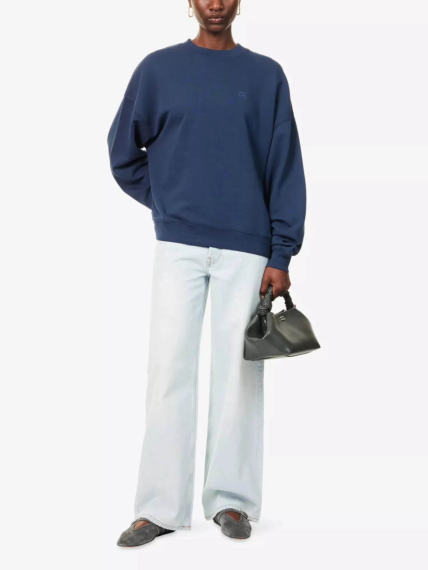 Women's Miles Relaxed-Fit Cotton-Jersey Sweatshirt ANINE BING