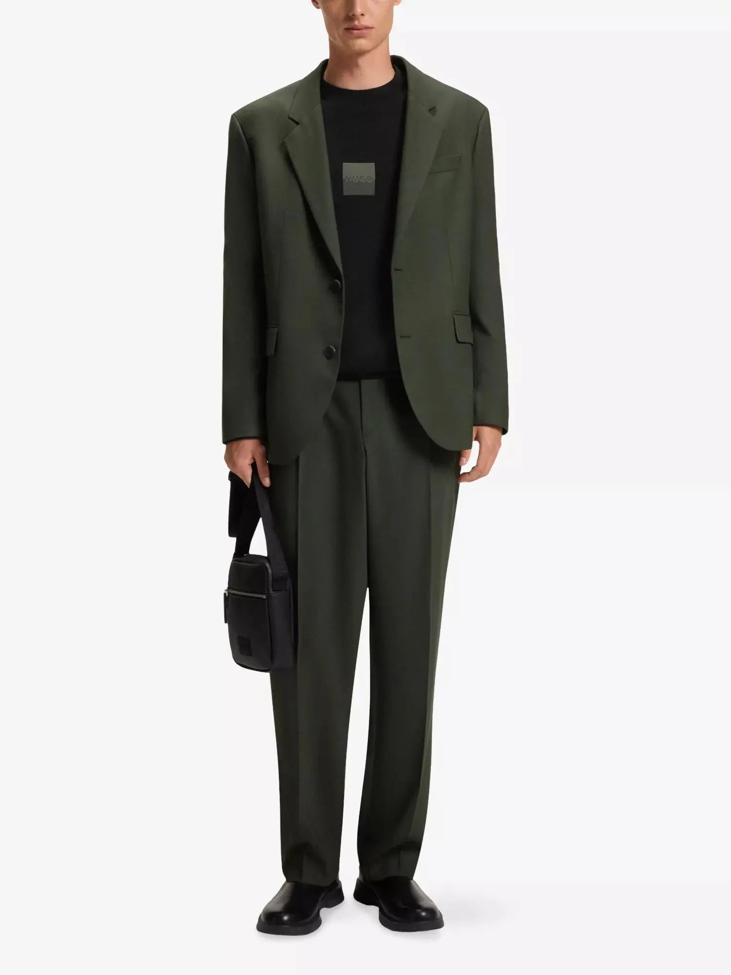 Men's Brand-Print Regular-Fit Cotton Sweatshirt HUGO