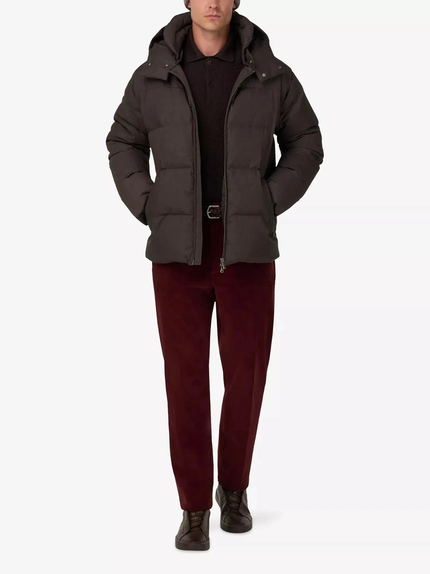 Men's Padded Shell-Down Bomber Jacket Boggi Milano