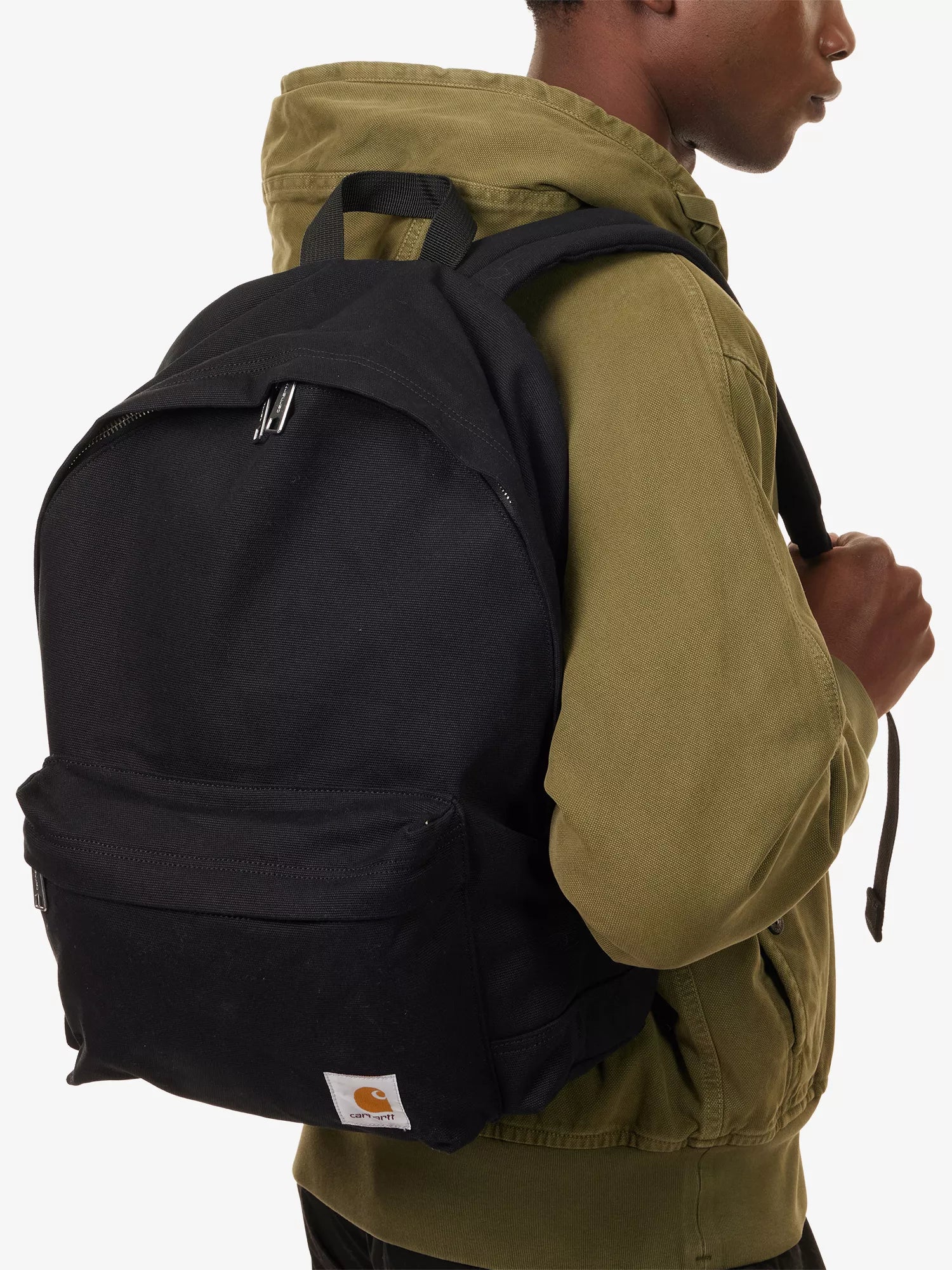 Brand-Patch Canvas Backpack
