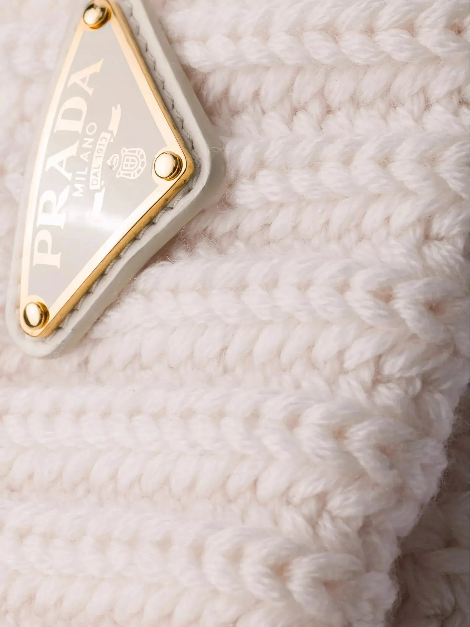 Women's Logo-Embellished Knitted Wool Beanie Prada