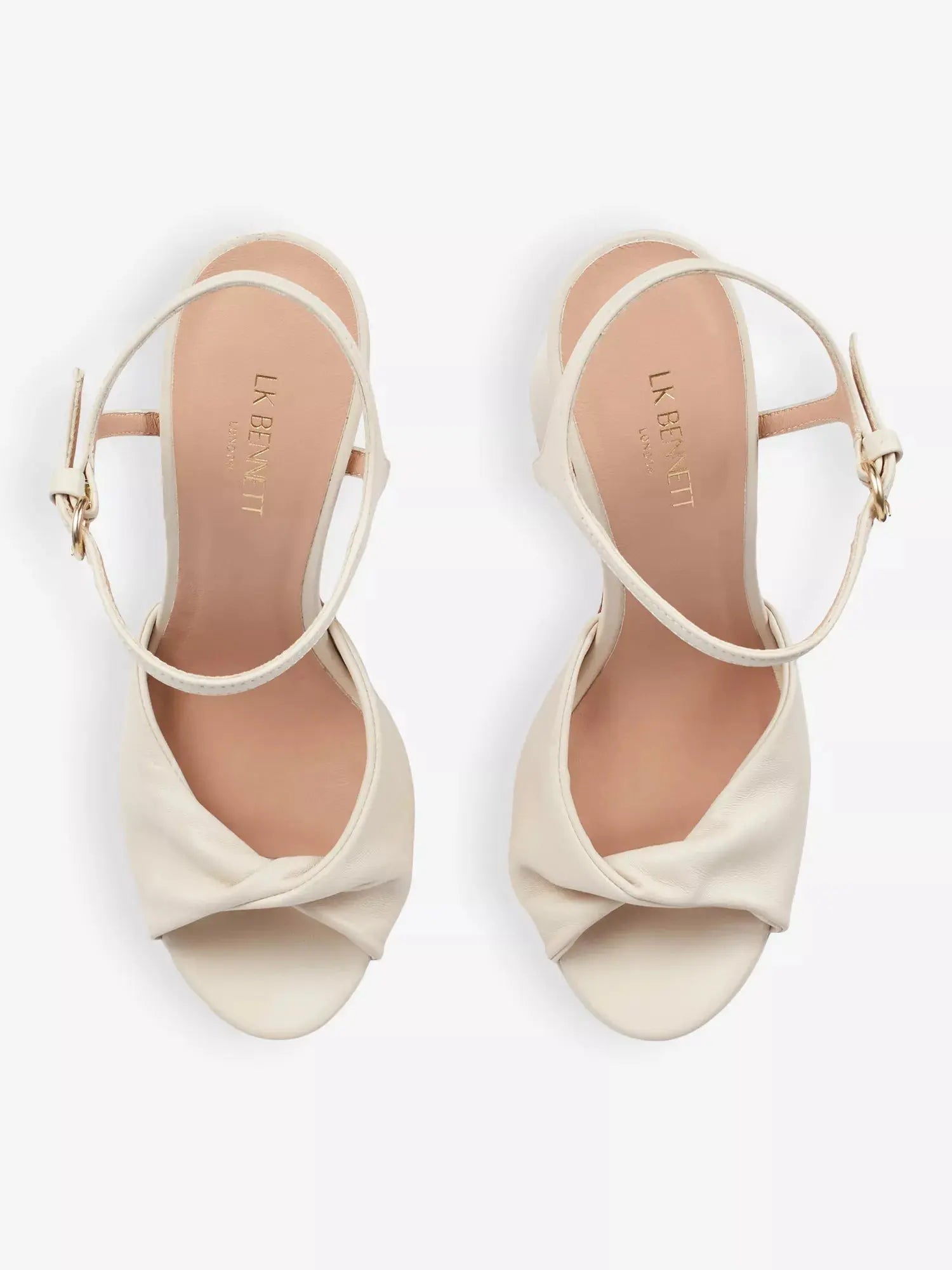 Women's Rosa twisted leather platform sandals LK Bennett