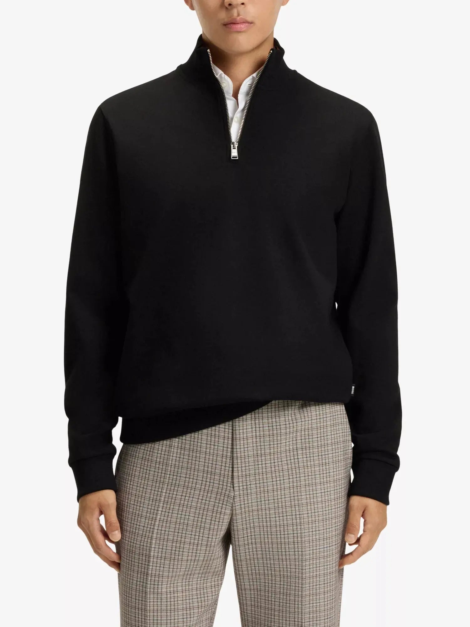 Men's High-Neck Long-Sleeves Cotton-Jersey Sweatshirt Boss