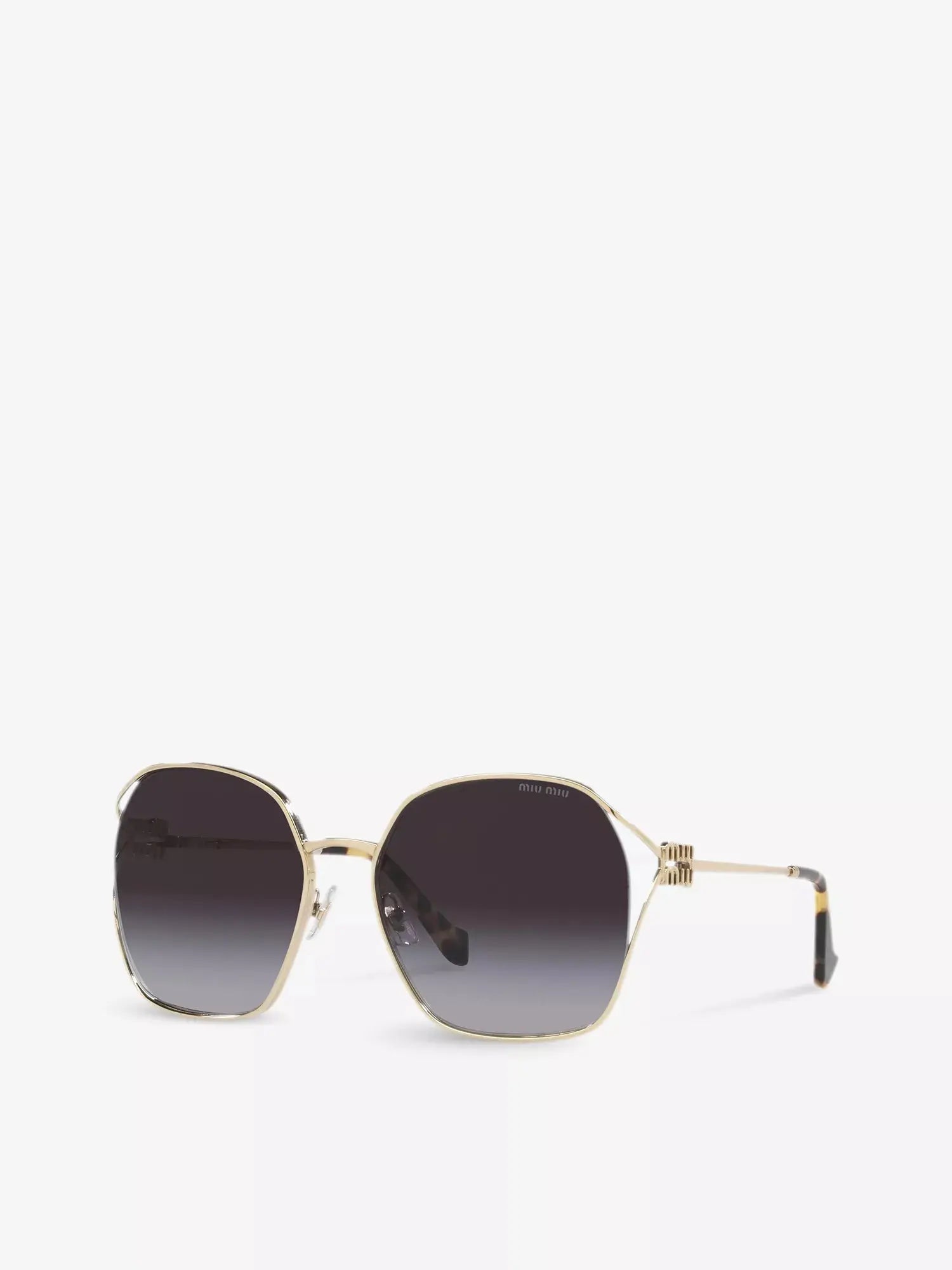 Women's MU 52WS square-frame metal sunglasses Miu Miu