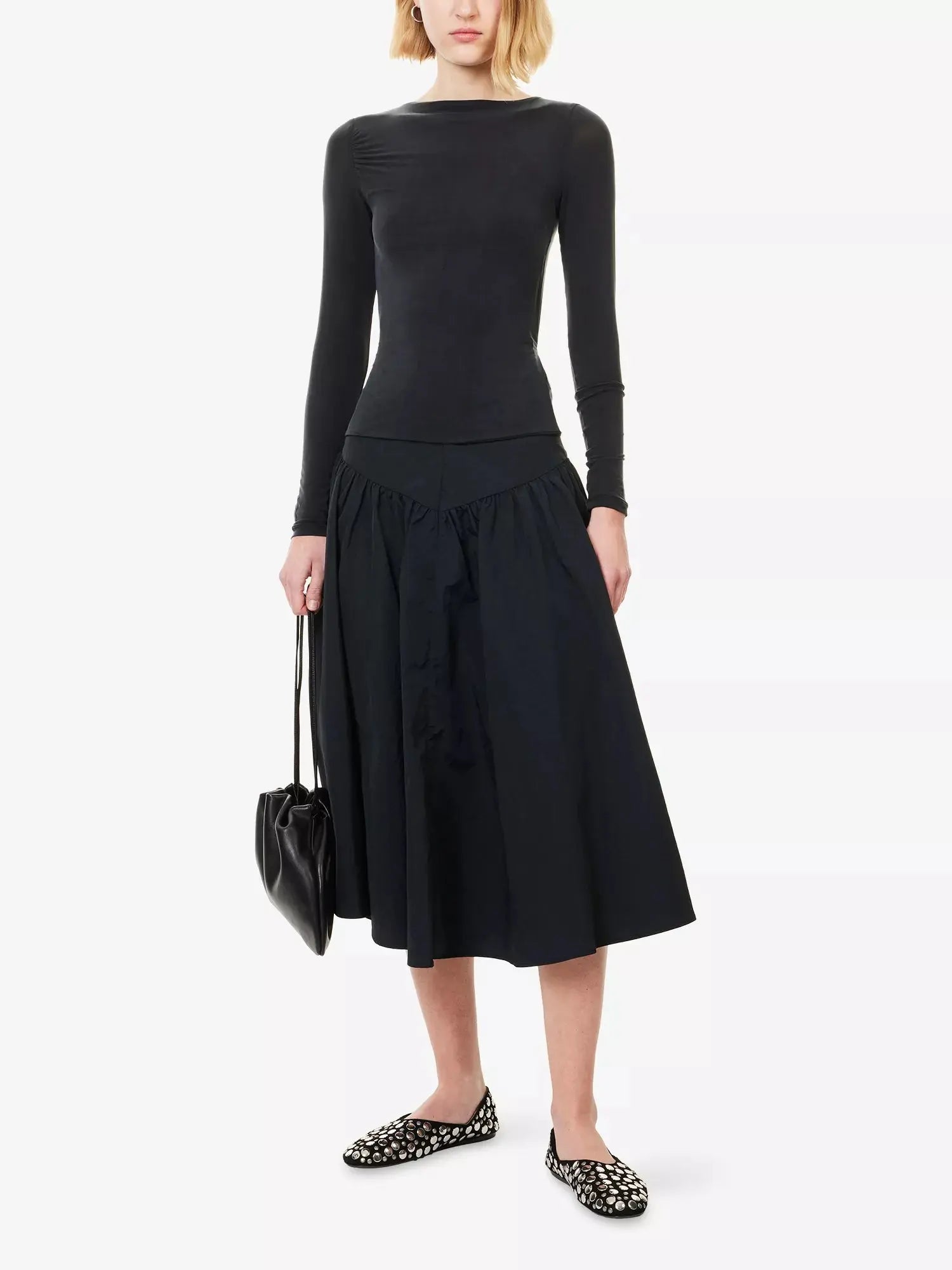 Women's Kylie Long-Sleeve Stretch-Jersey Top Peachy Den