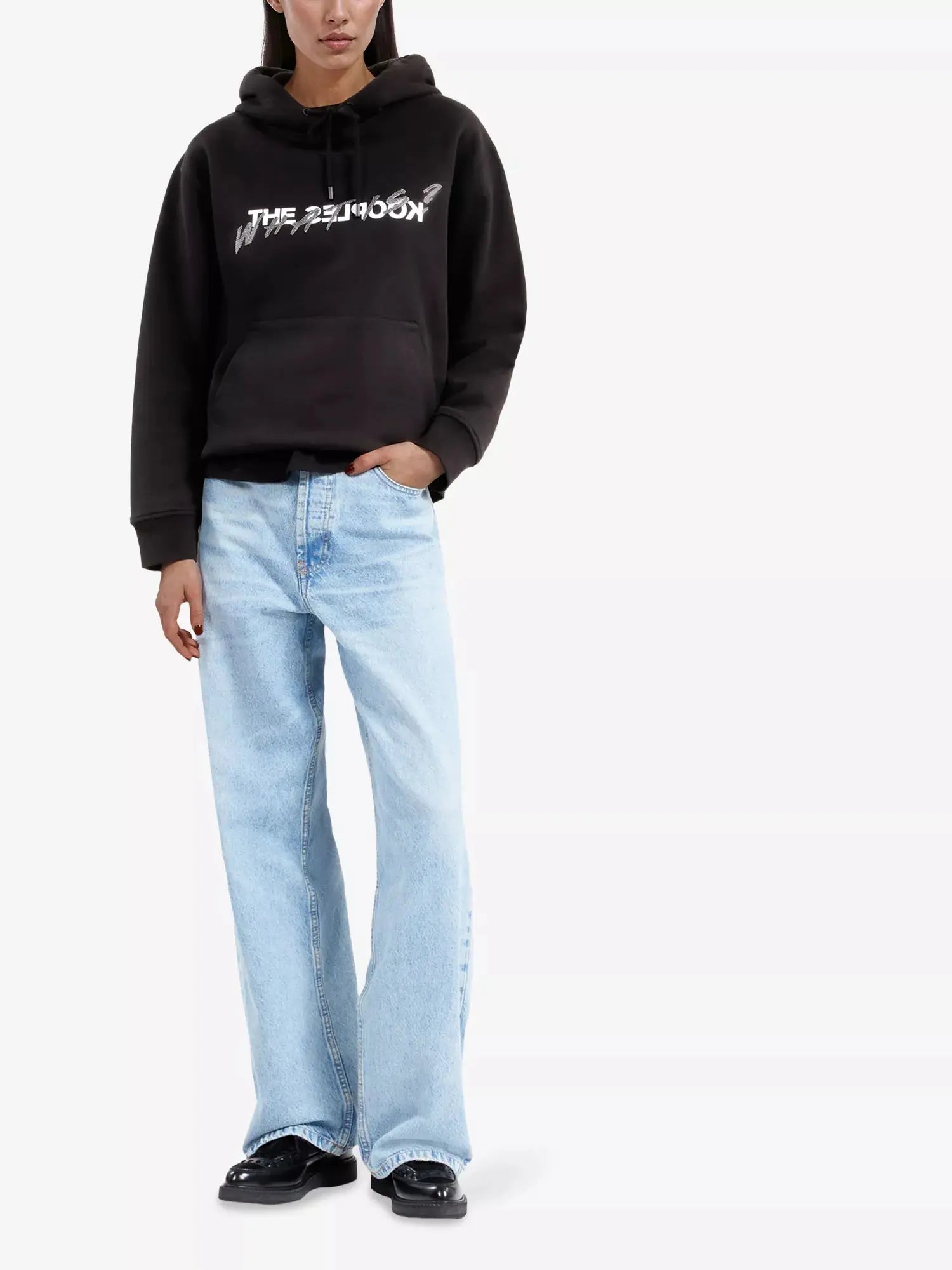 Women's Graphic-print rhinestone-embellished cotton-jersey hoody The Kooples
