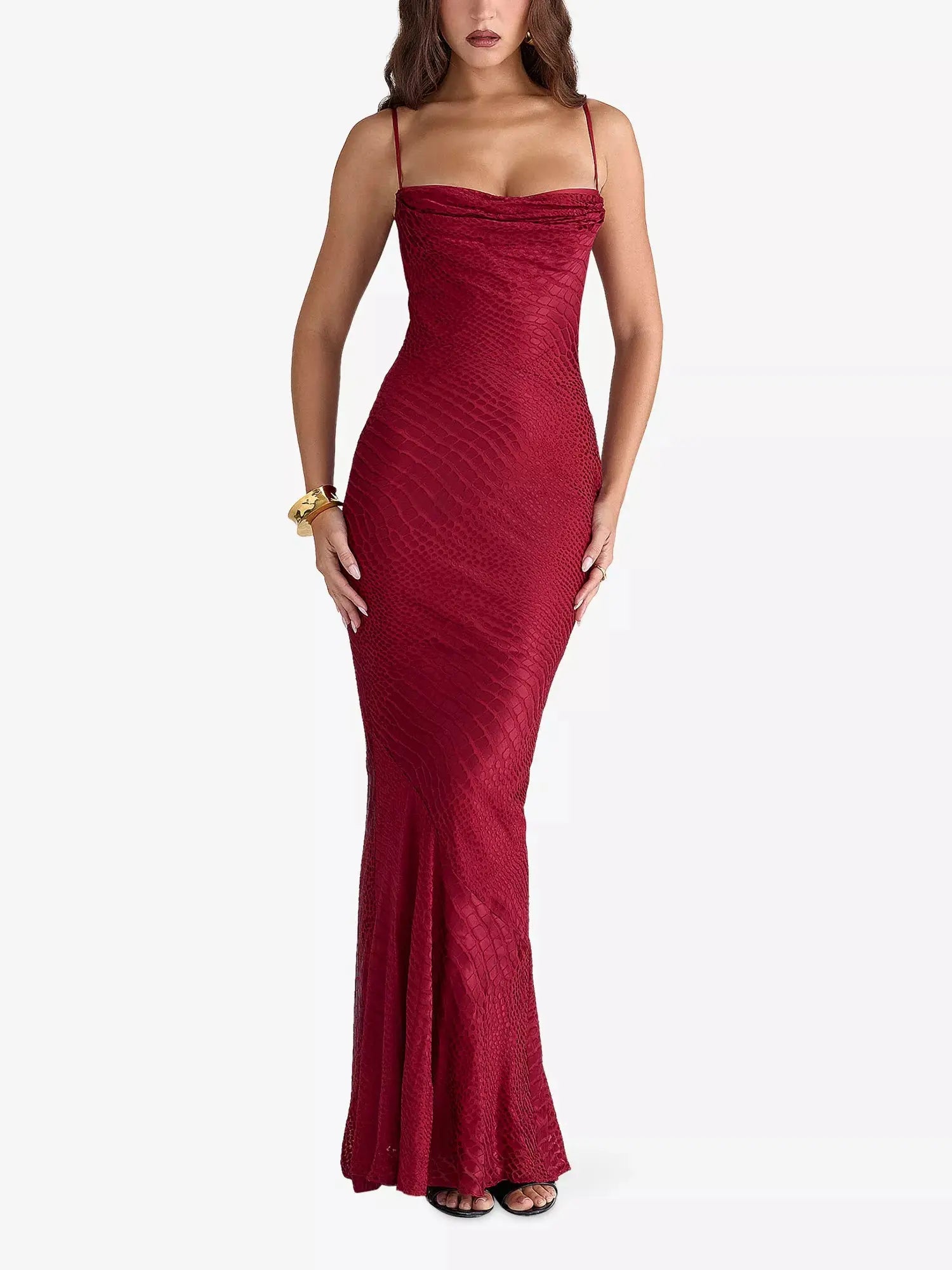 Women's Nalani Fishtail Satin Maxi Gown House of CB