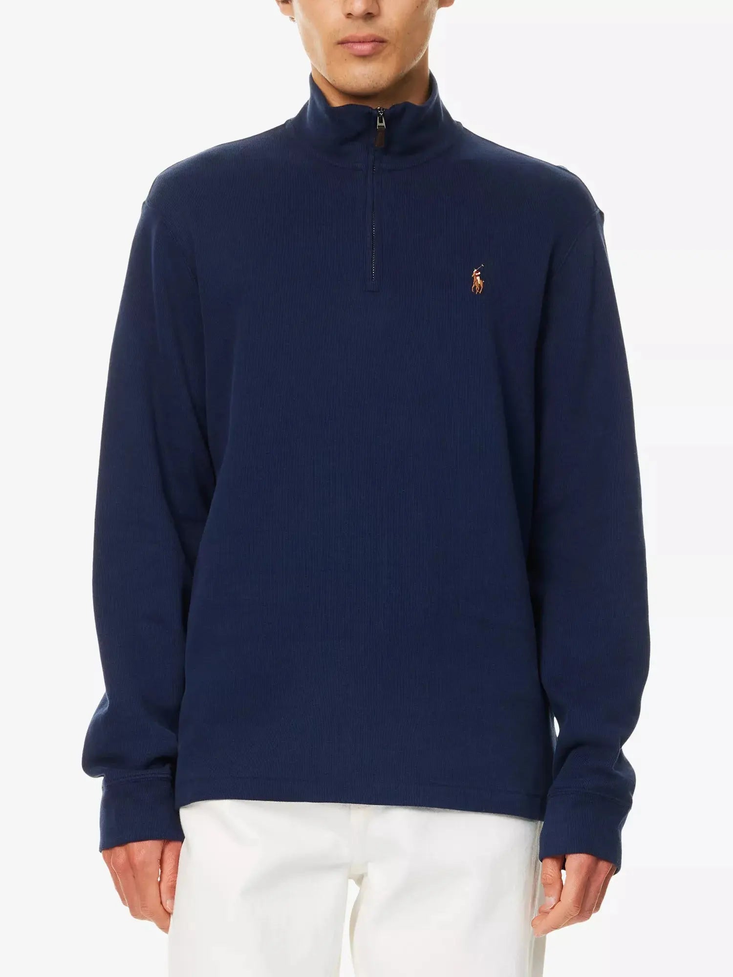 Men's Half-zip logo-embroidered cotton-jersey sweatshirt Polo Ralph Lauren
