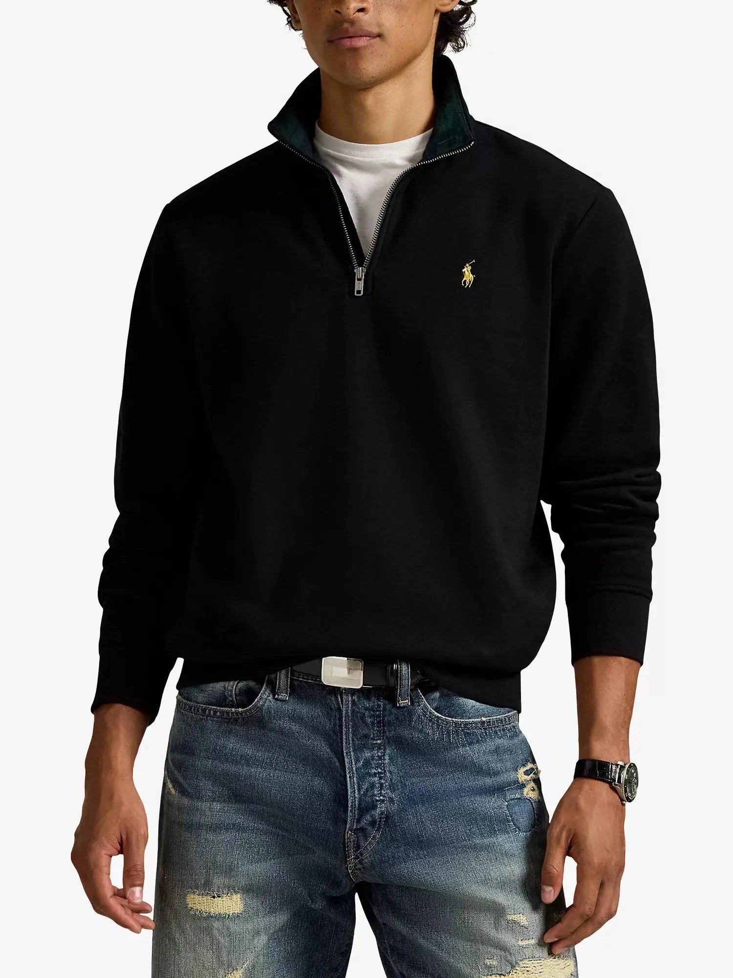 Men's Logo Half-Zip Cotton-Blend Sweatshirt Polo Ralph Lauren