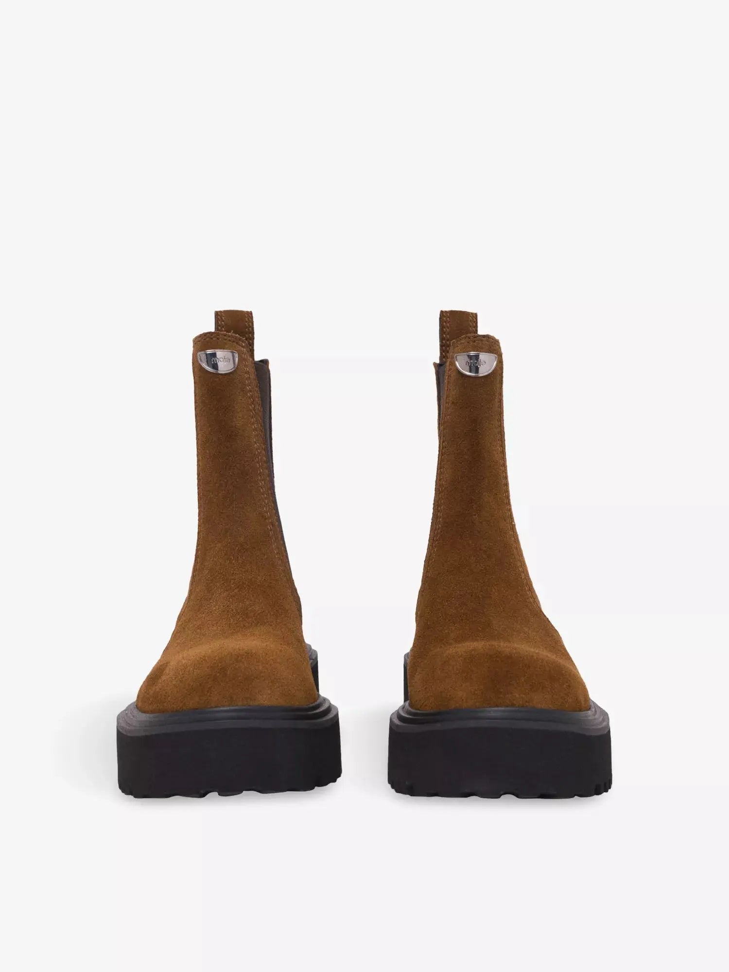 Women's Brand-Plaque Suede Chelsea Boots Maje