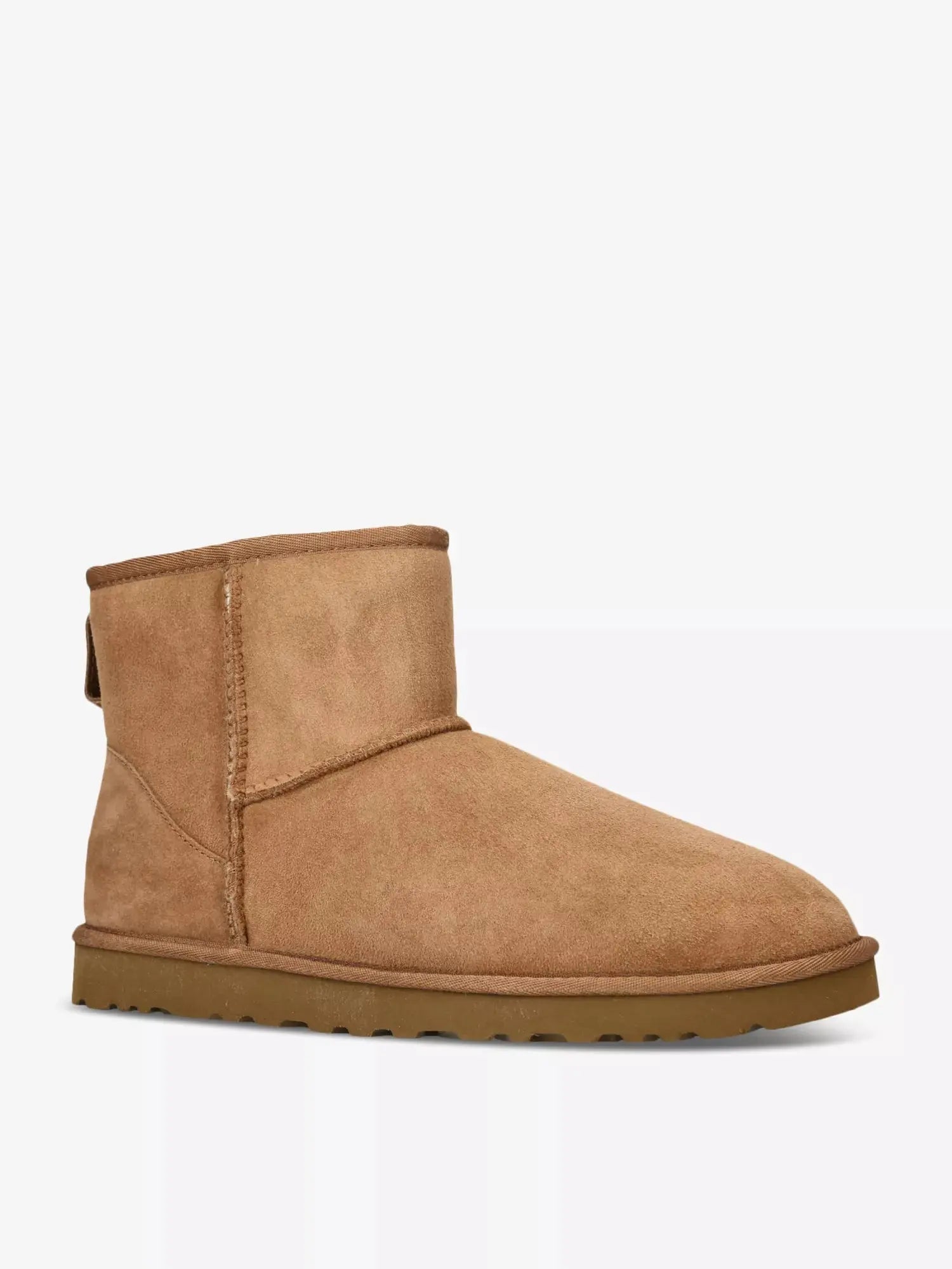 Men's Classic Ultra Mini logo-patch suede and shearling ankle boots UGG