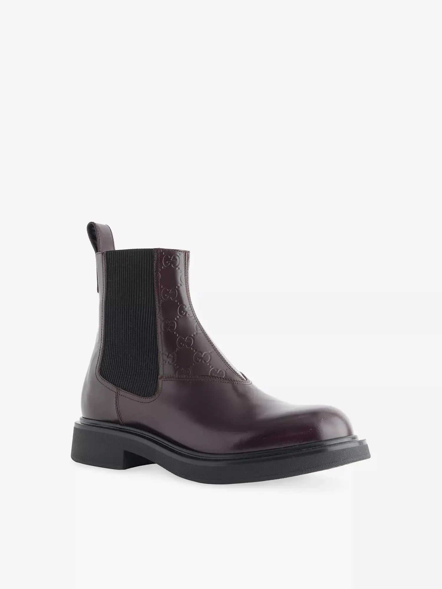 Men's Enki Monogram Leather Ankle Boots Gucci