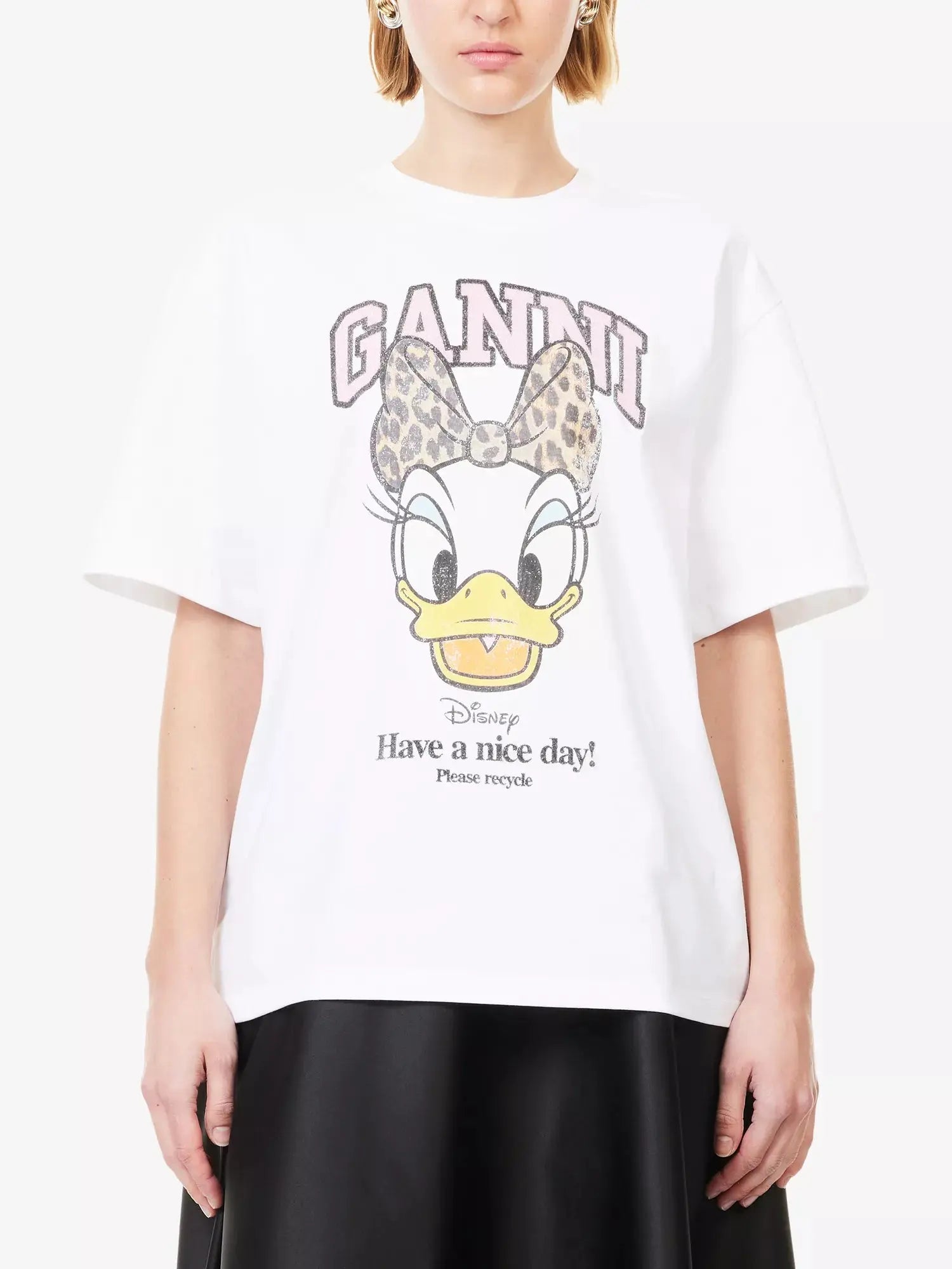 Women's GANNI x Disney Daisy Duck Relaxed-Fit Cotton-Jersey T-Shirt GIANNI