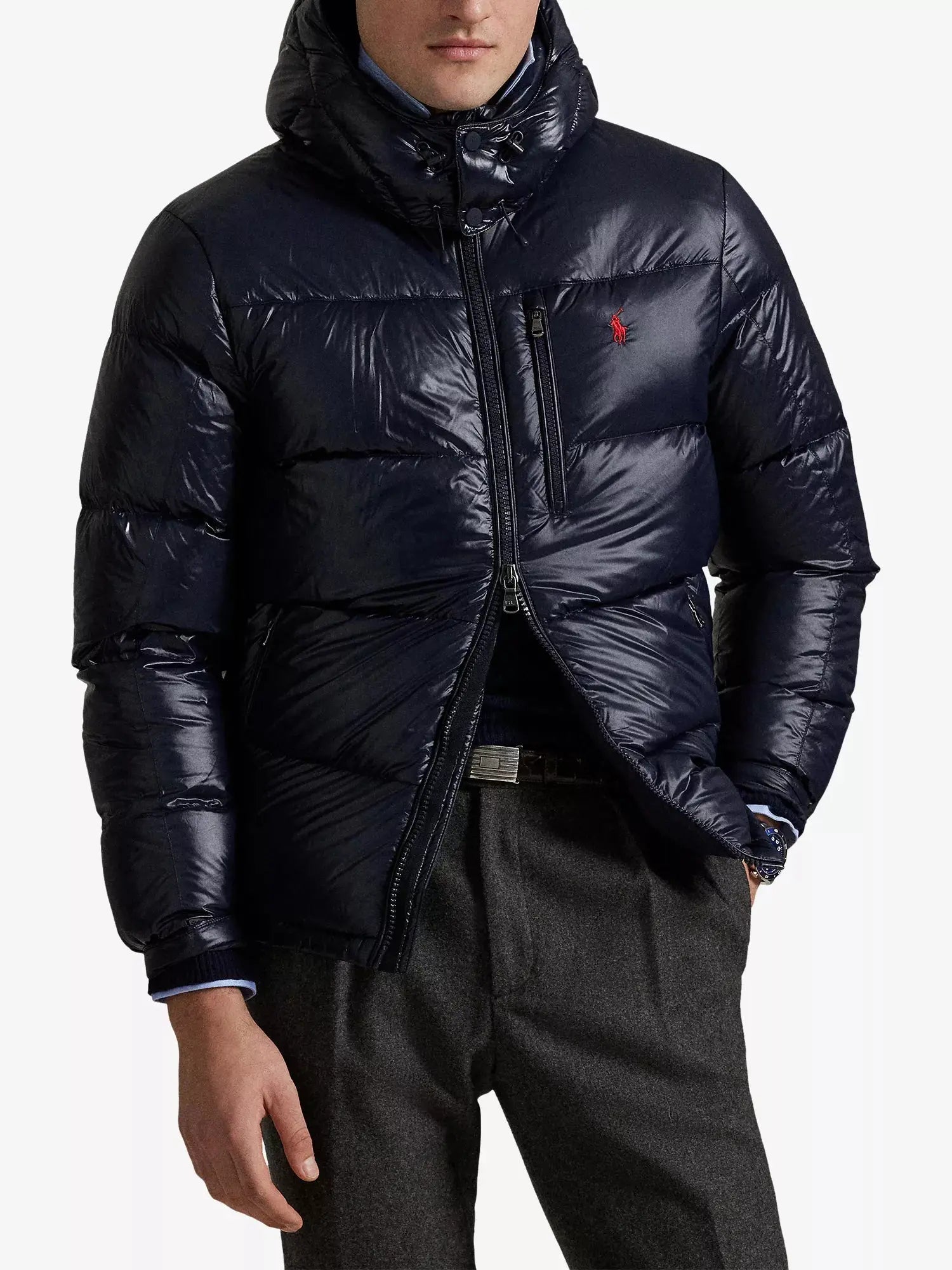 Men's Glossy Logo-Embroidered Shell Jacket Polo Ralph Lauren