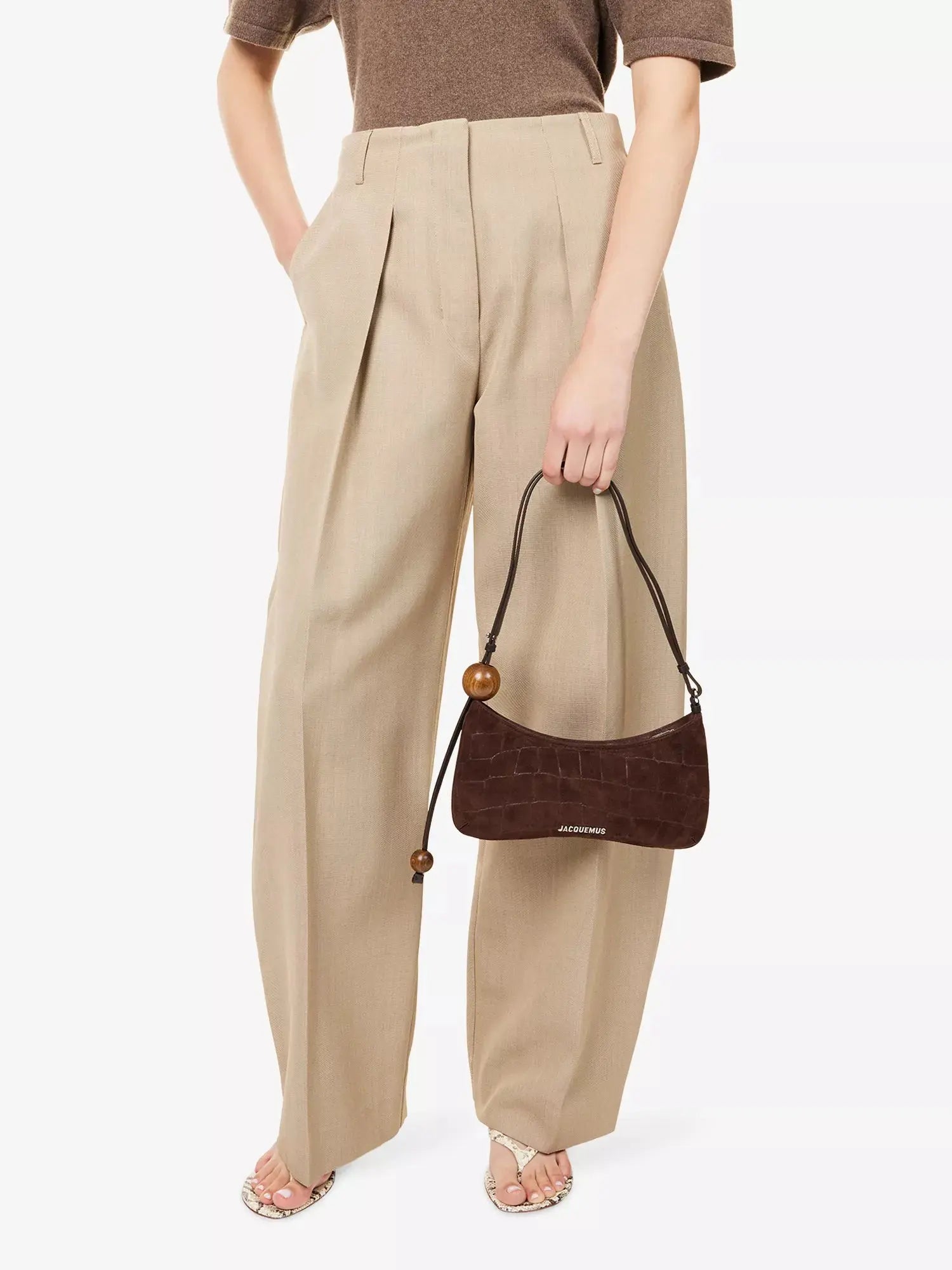 Women's Le Bisou Perle Suede Shoulder Bag Jacquemus