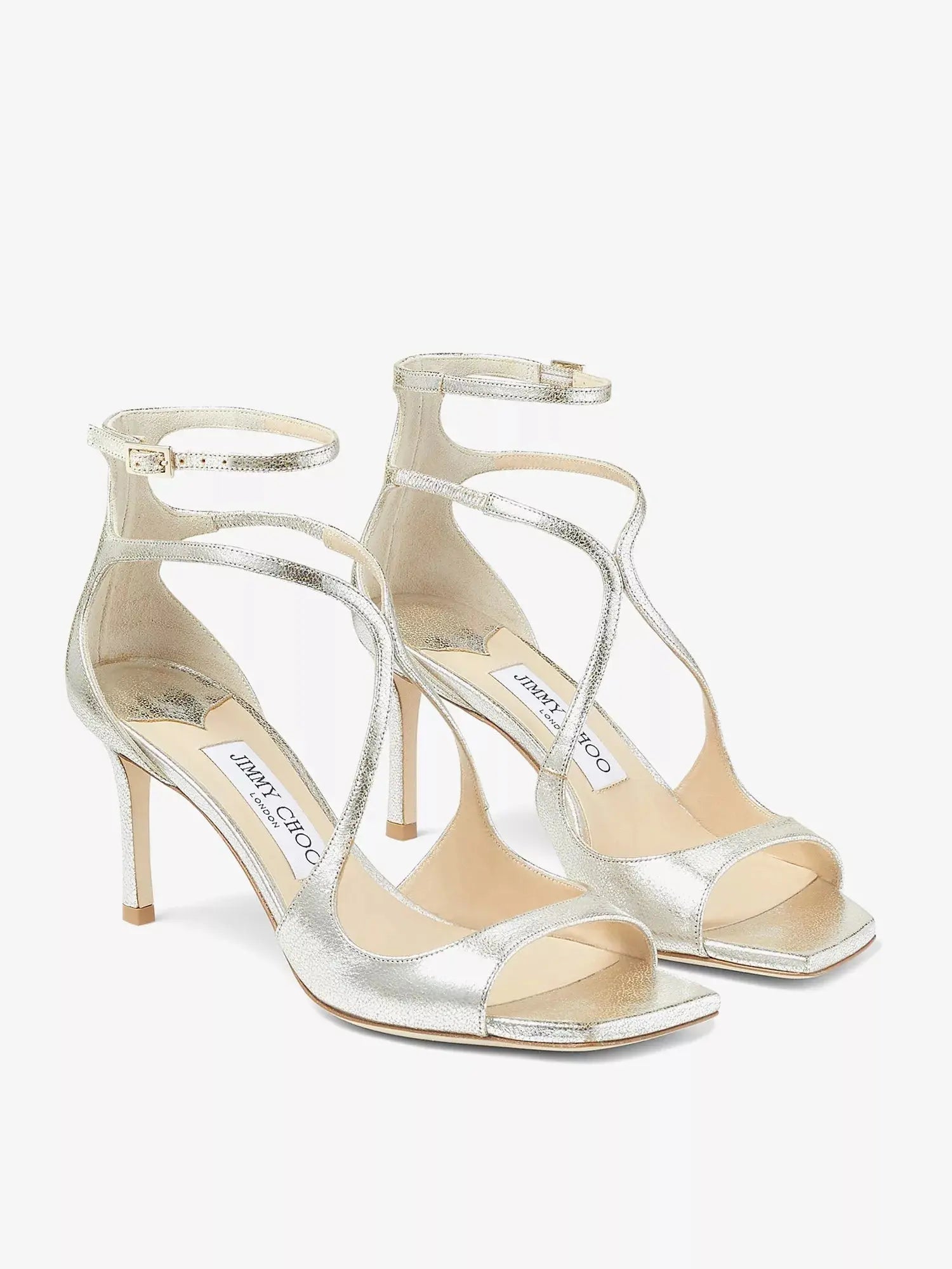 Women's Azia 75 leather heeled sandals Jimmy Choo