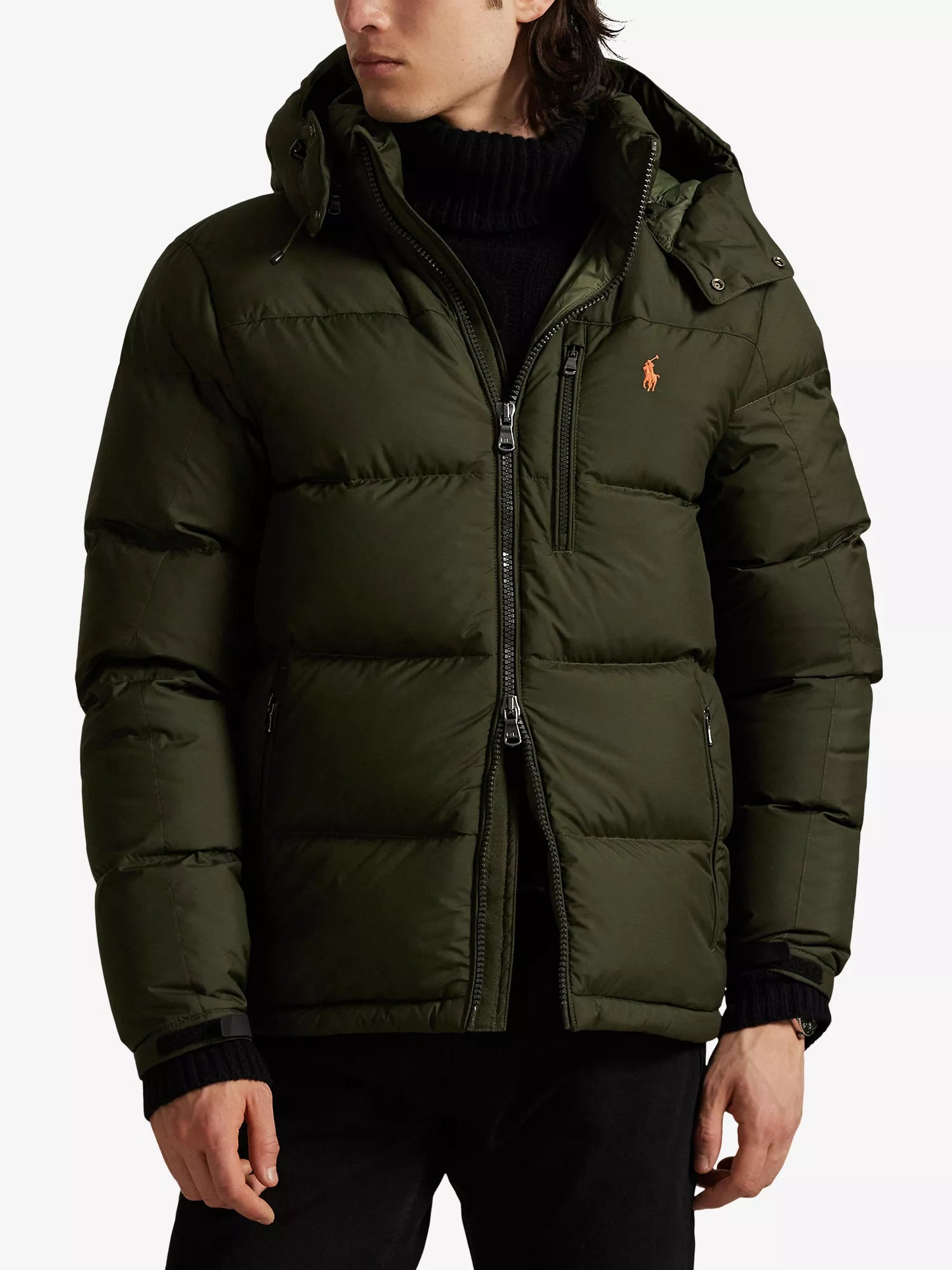 Brand-Embroidered Padded Shell-Down Puffer Jacket