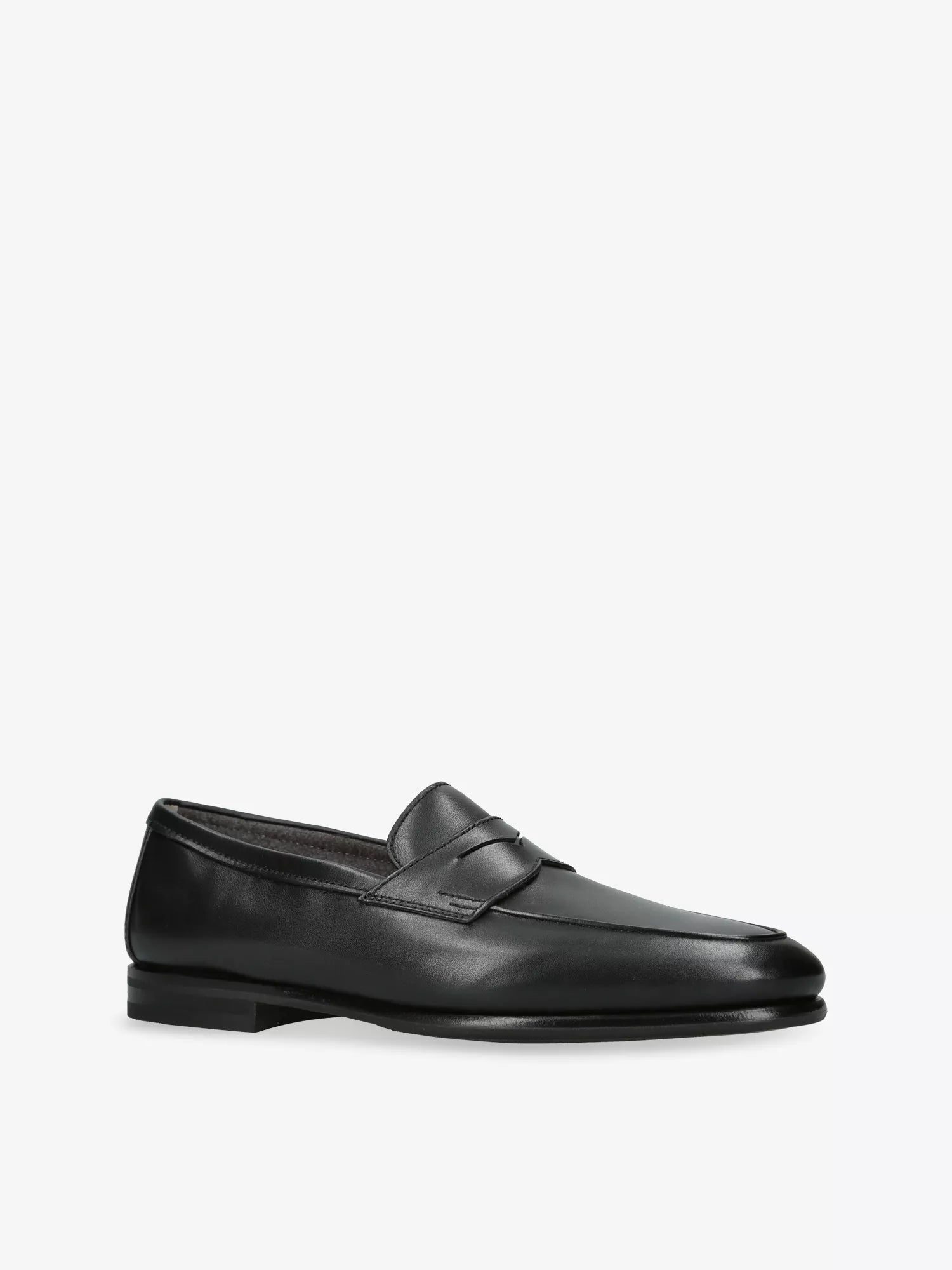 Men's Carlo Cashmere And Leather Penny Loafers Santoni