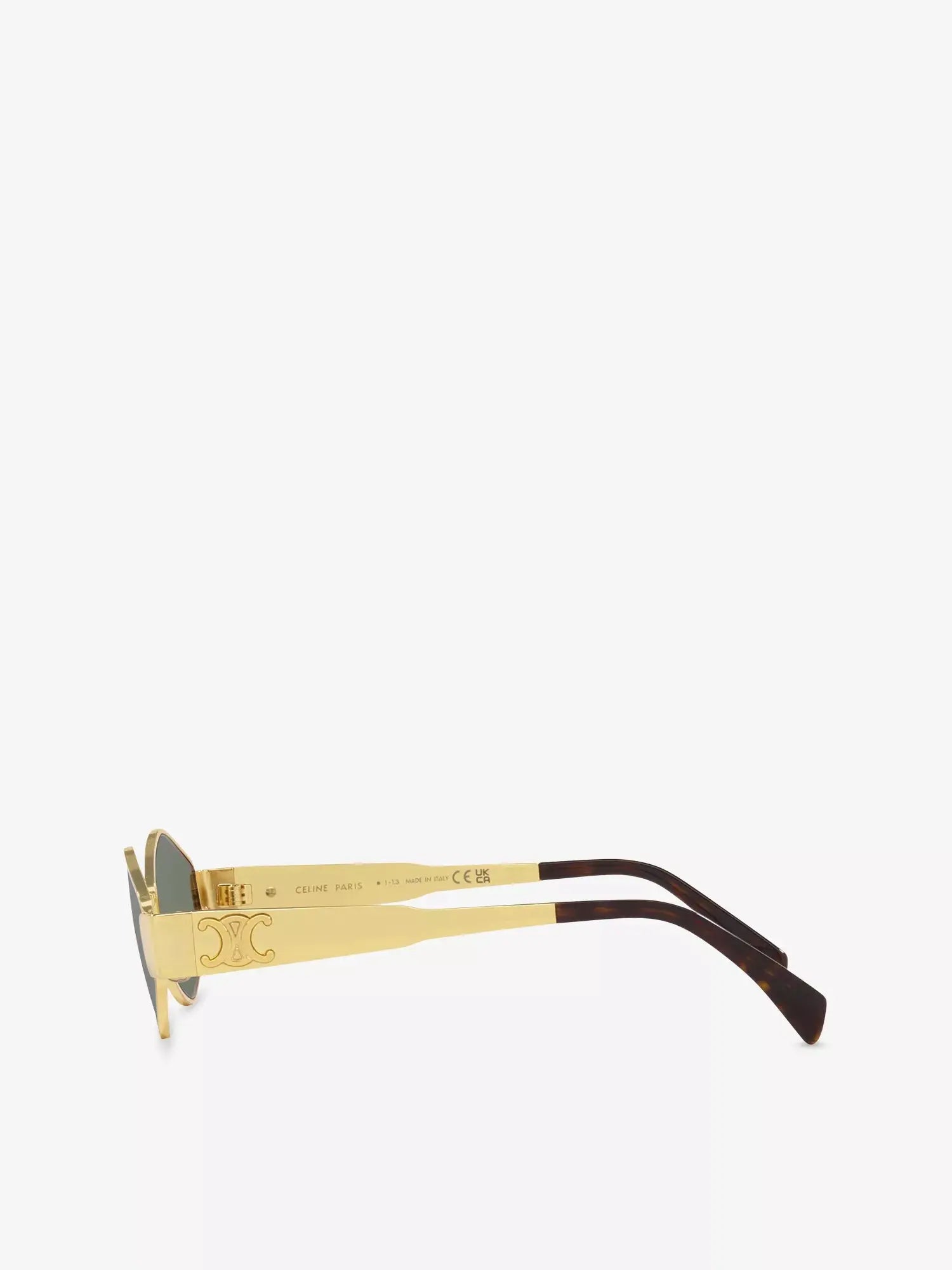 Women's Metaltriomphe Irregular-Frame Metal Sunglasses CELINE