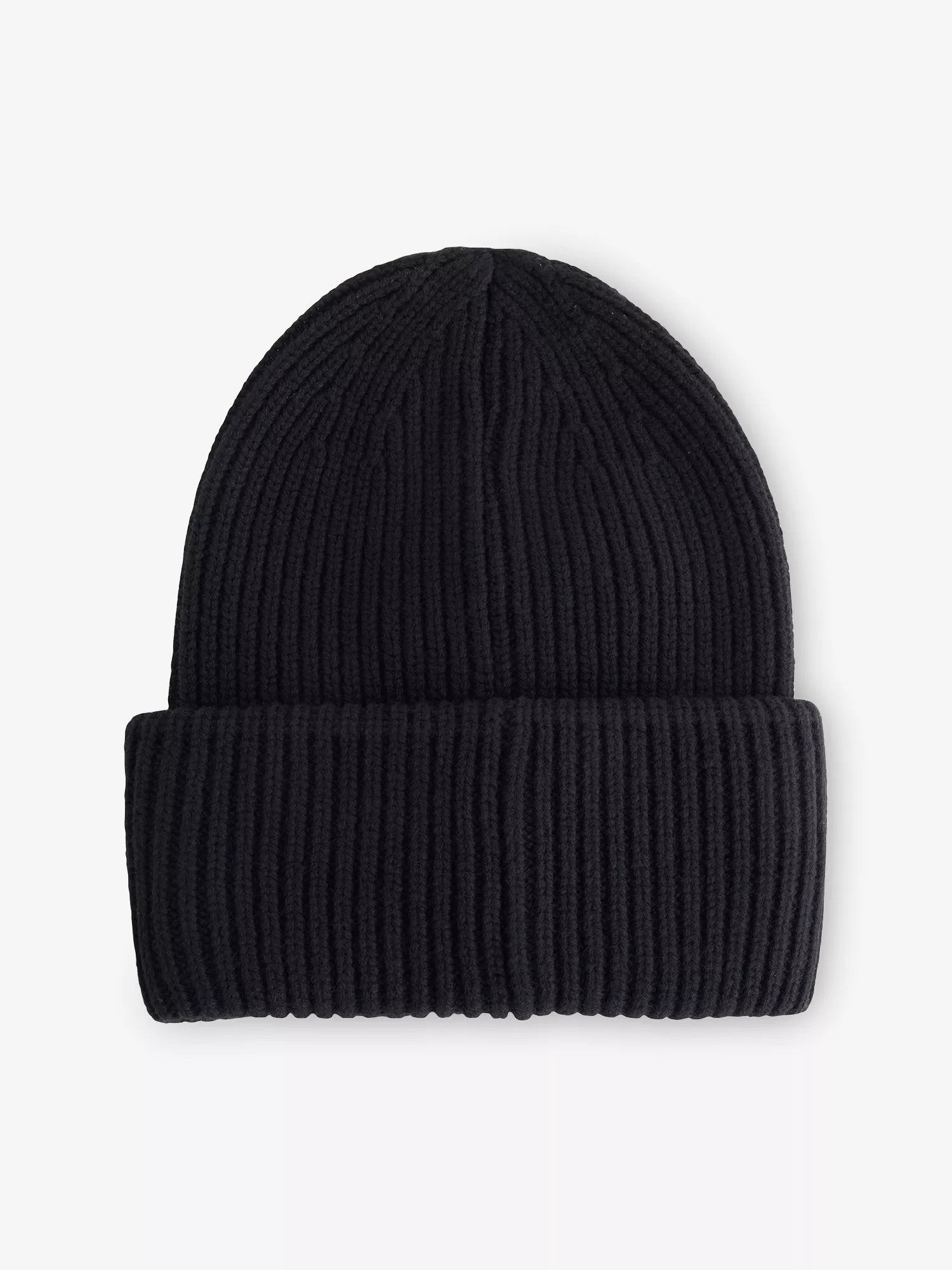 Men's Logo-Patch Ribbed Wool-Cashmere Beanie Hat Moncler