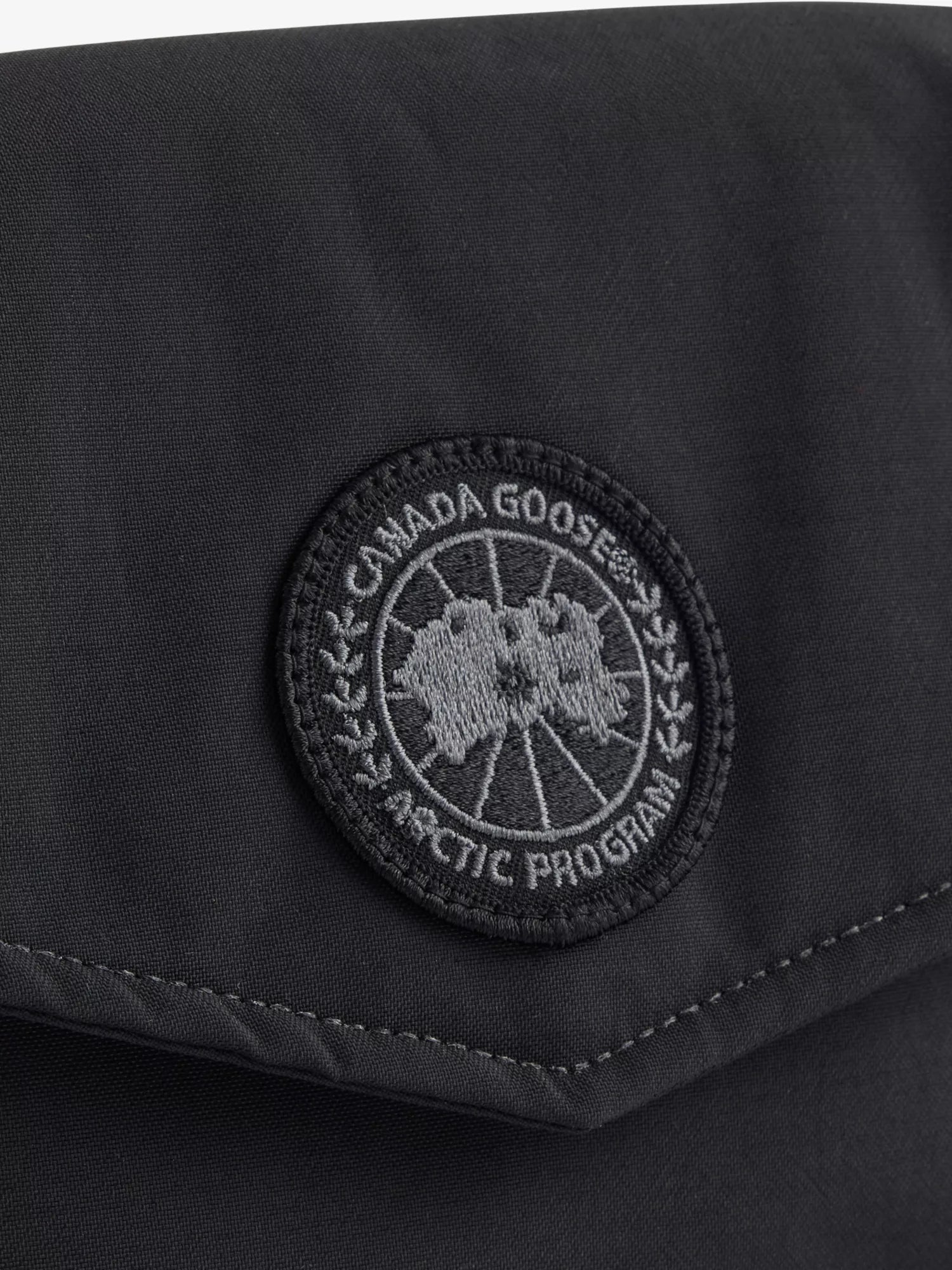 Brand-embroidered mini shell bag